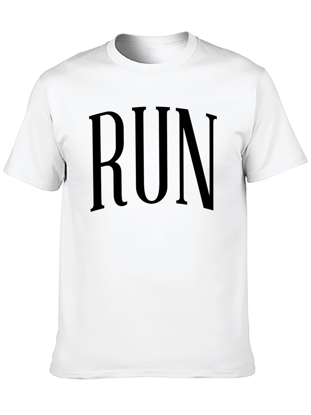 Mens Black RUN Graphic T-Shirt