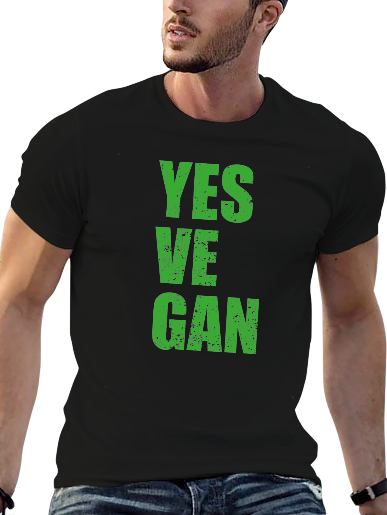 Yes Vegan Graphic T-Shirt - Black