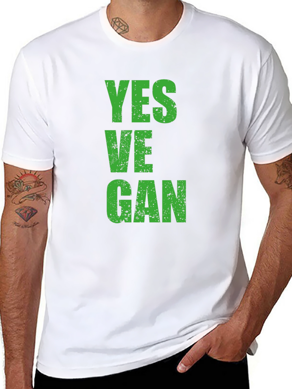 Yes Vegan Graphic T-Shirt - Black