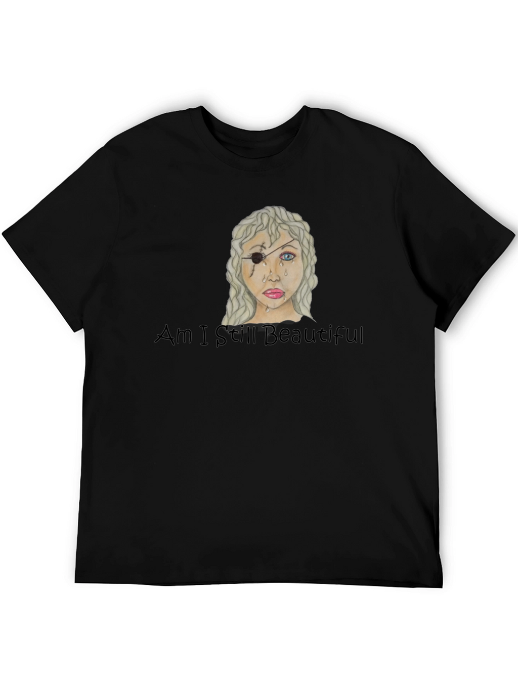 Distressed Beauty Graphic Tee - Am I Still Beautiful?