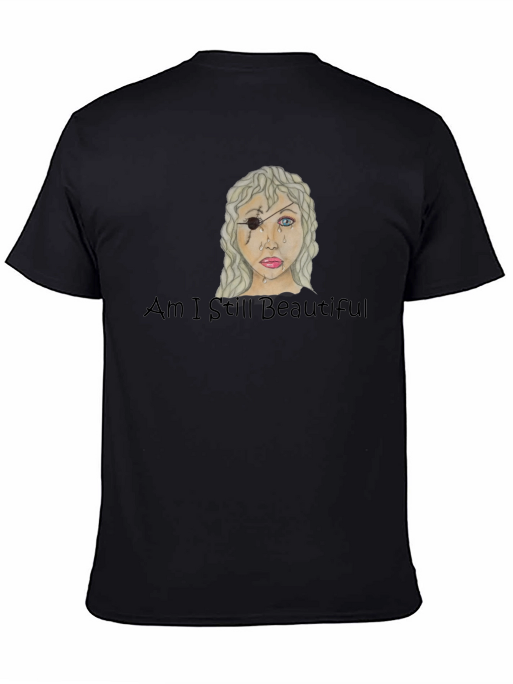 Distressed Beauty Graphic Tee - Am I Still Beautiful?
