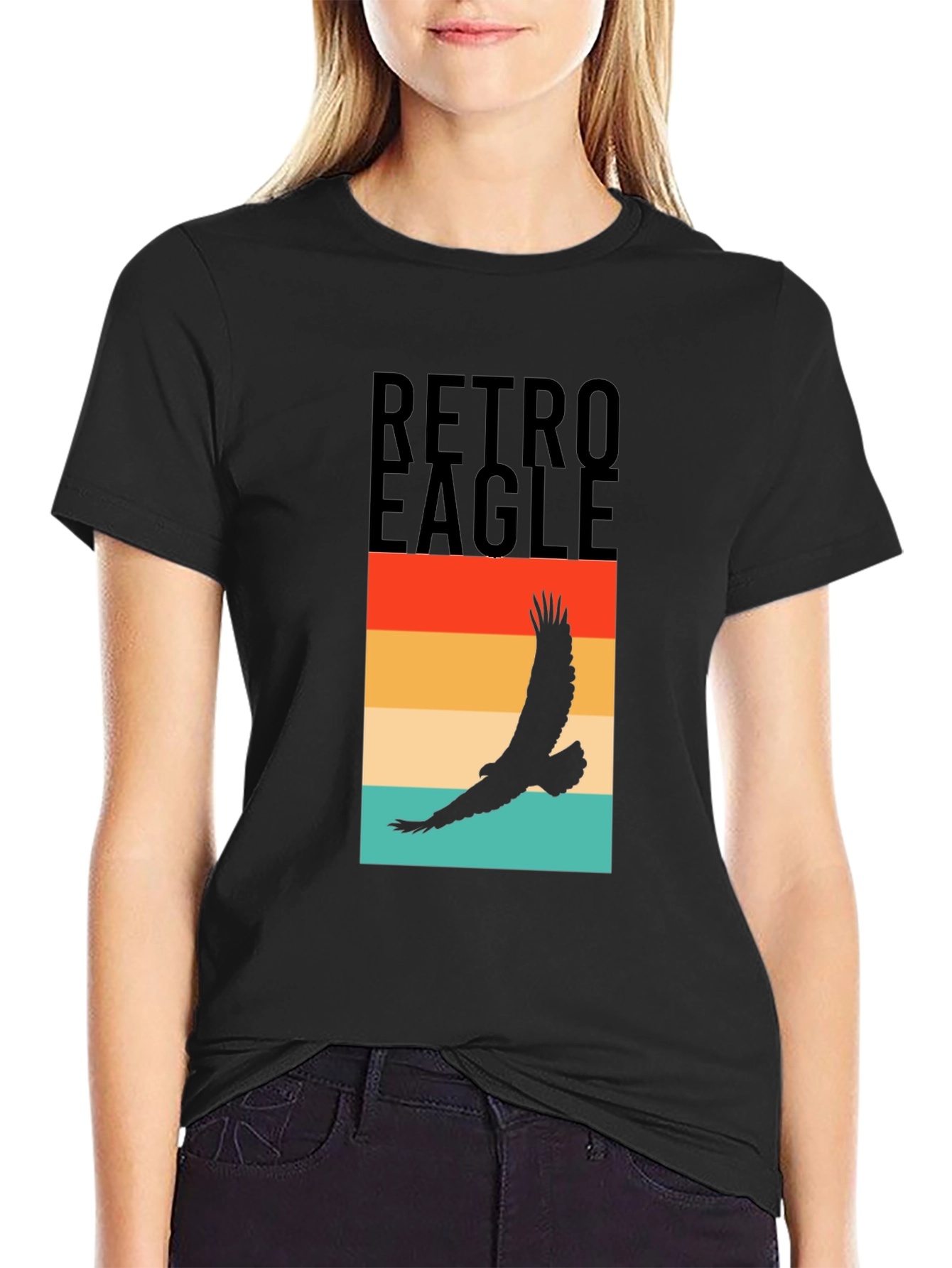 Retro Eagle Graphic Tee - Vintage Style T-Shirt