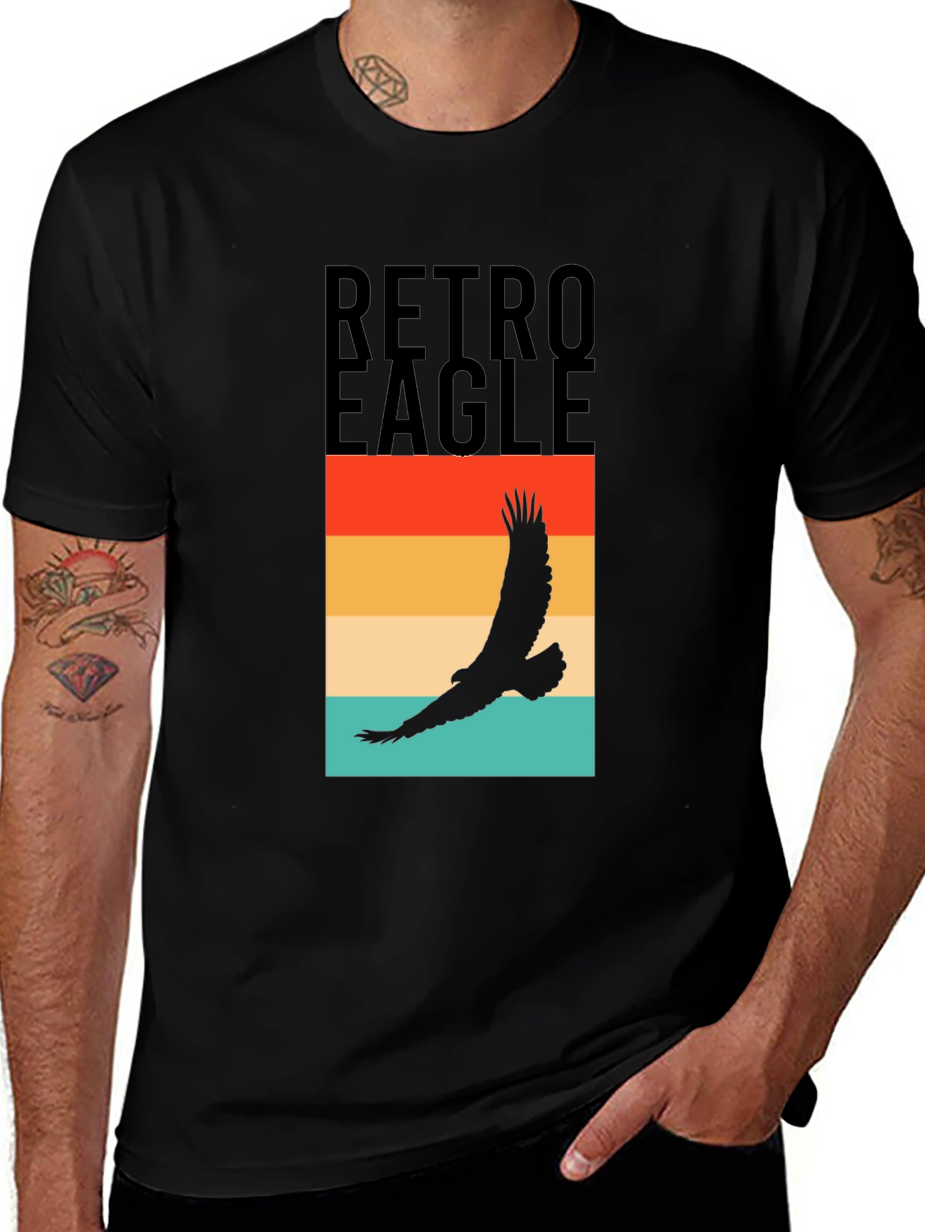 Retro Eagle Graphic Tee - Vintage Style T-Shirt