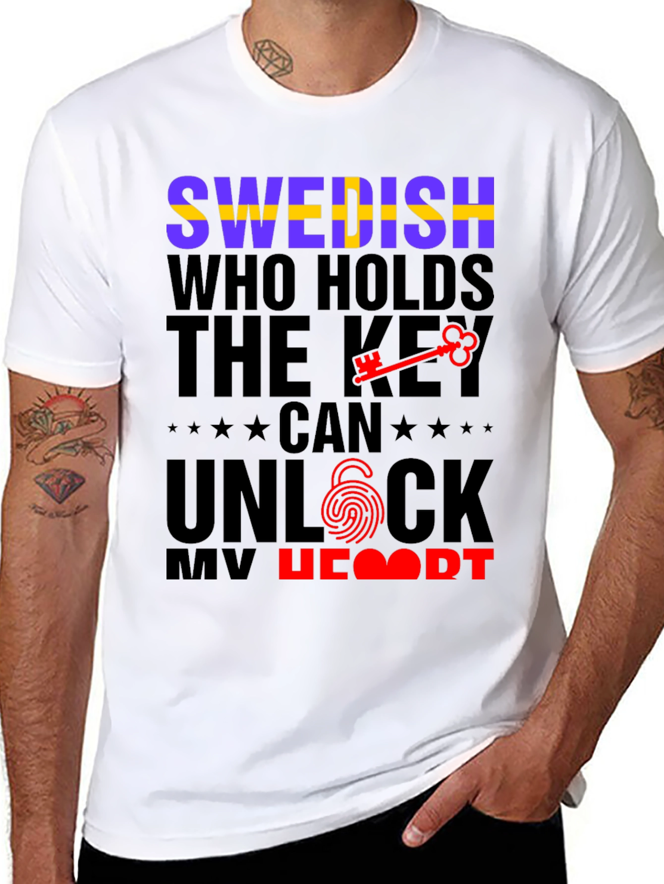 Swedish Key to My Heart Graphic Tee