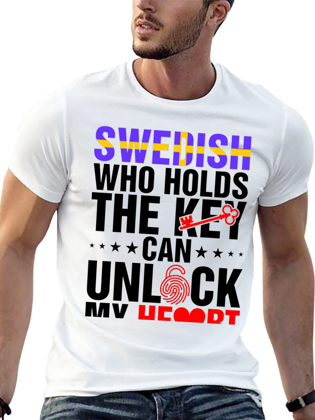 Swedish Key to My Heart Graphic Tee