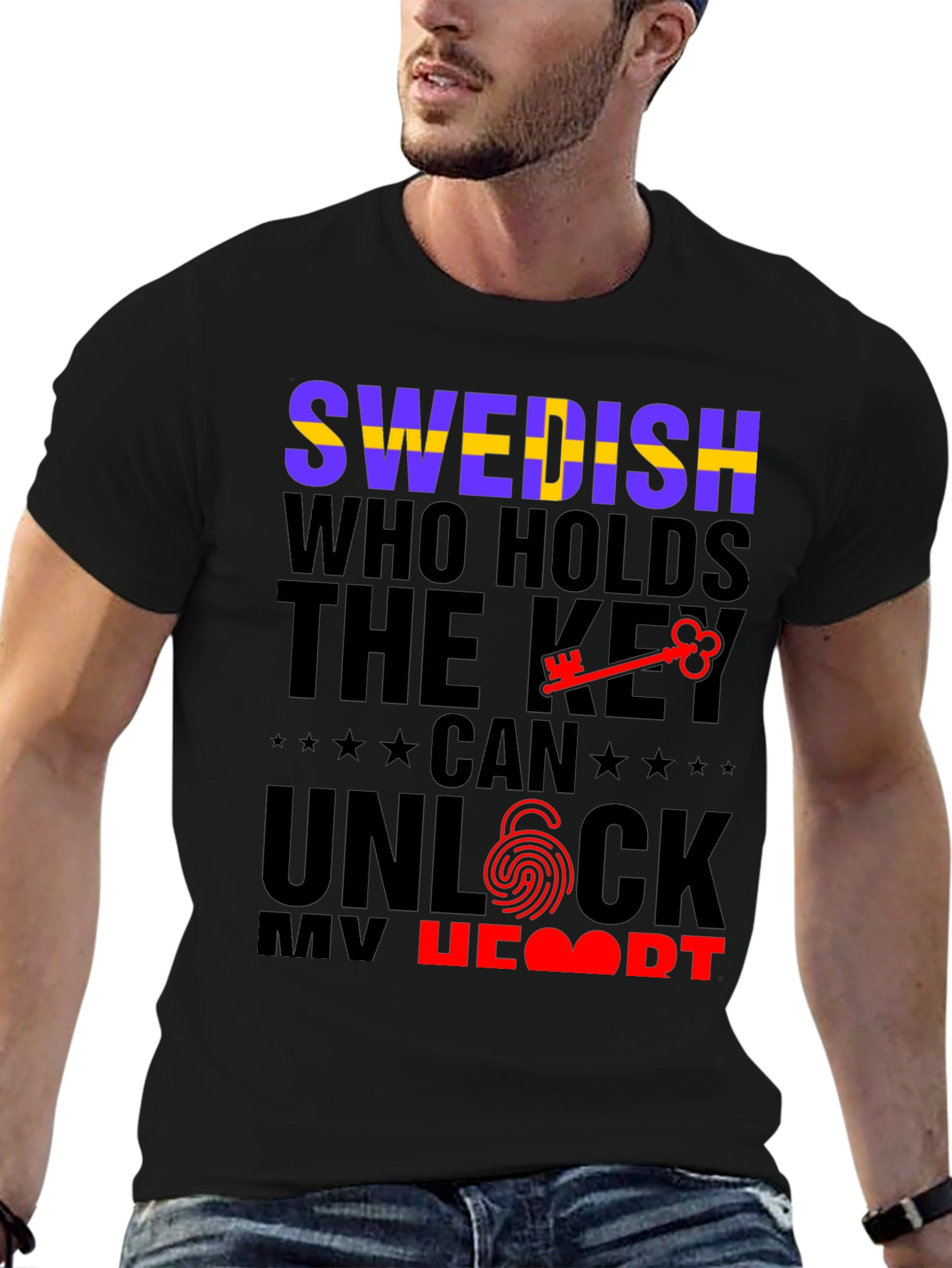 Swedish Key to My Heart Graphic Tee
