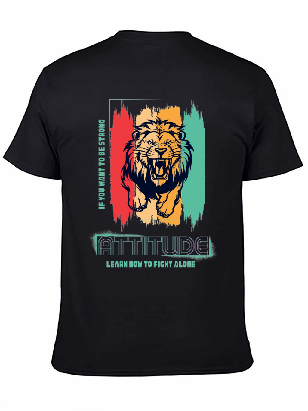 Lion Attitude Graphic Print Tee