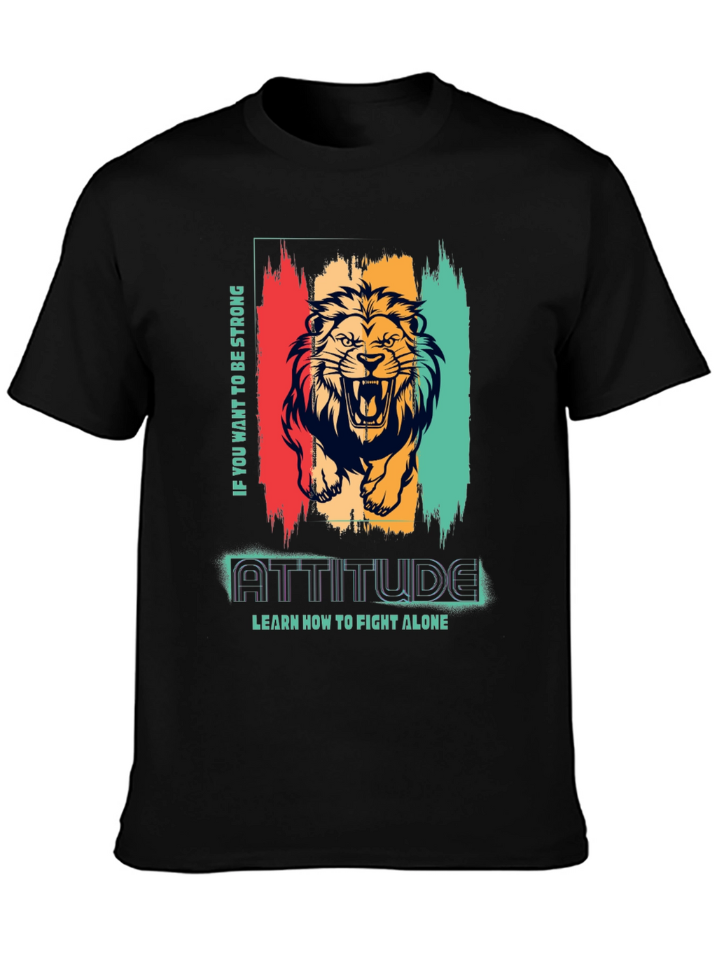 Lion Attitude Graphic Print Tee