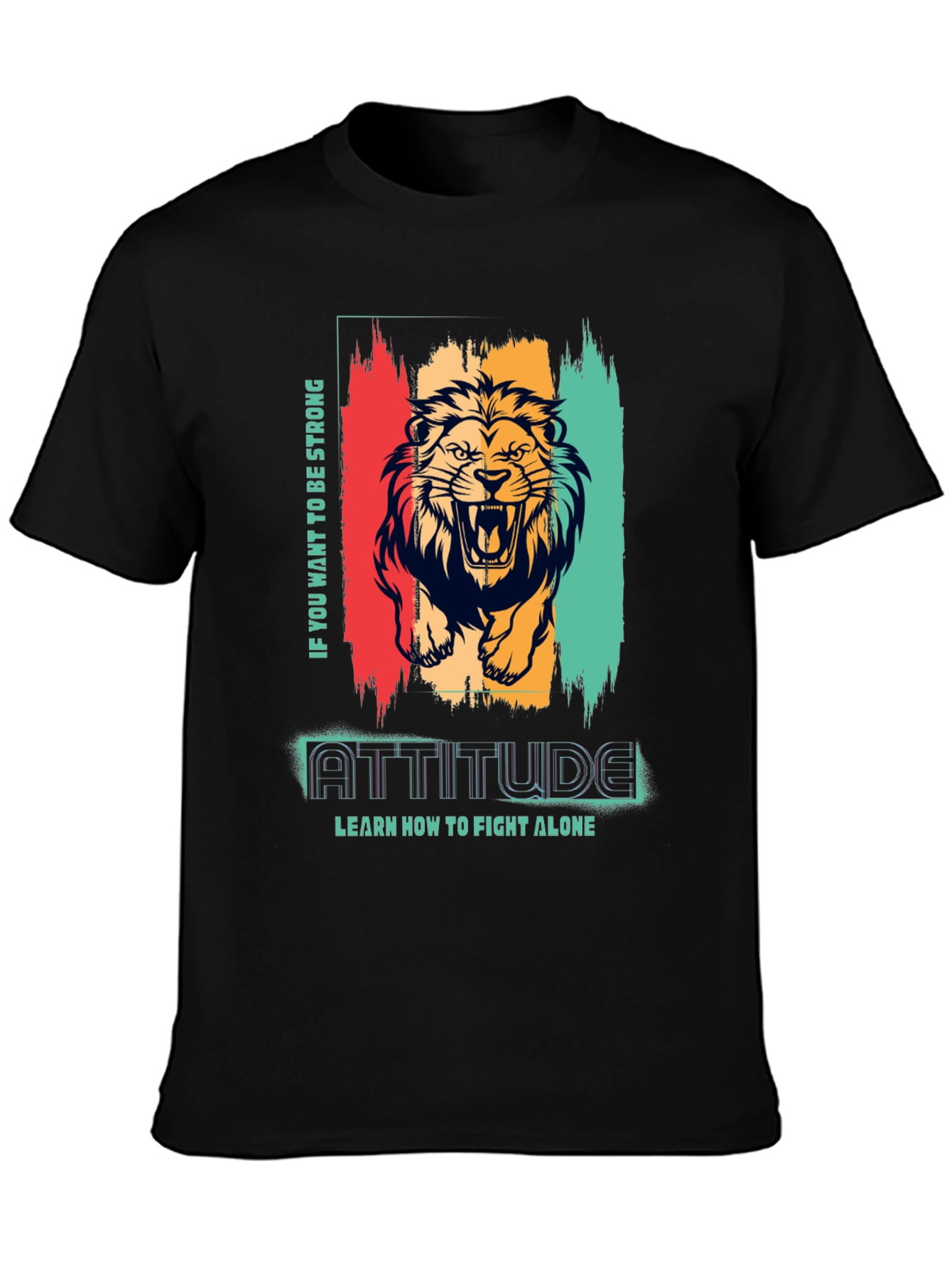 Lion Attitude Graphic Print Tee