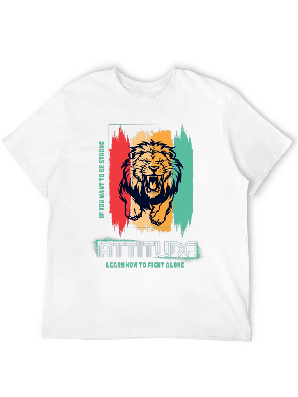 Lion Attitude Graphic Print Tee