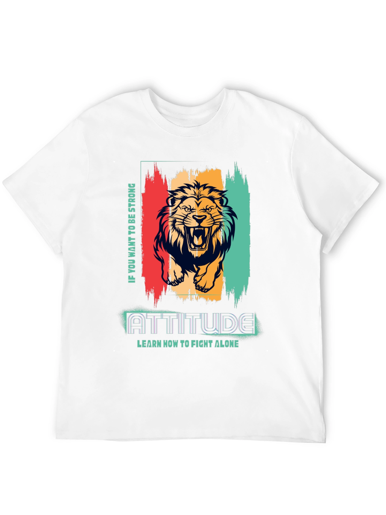 Lion Attitude Graphic Print Tee