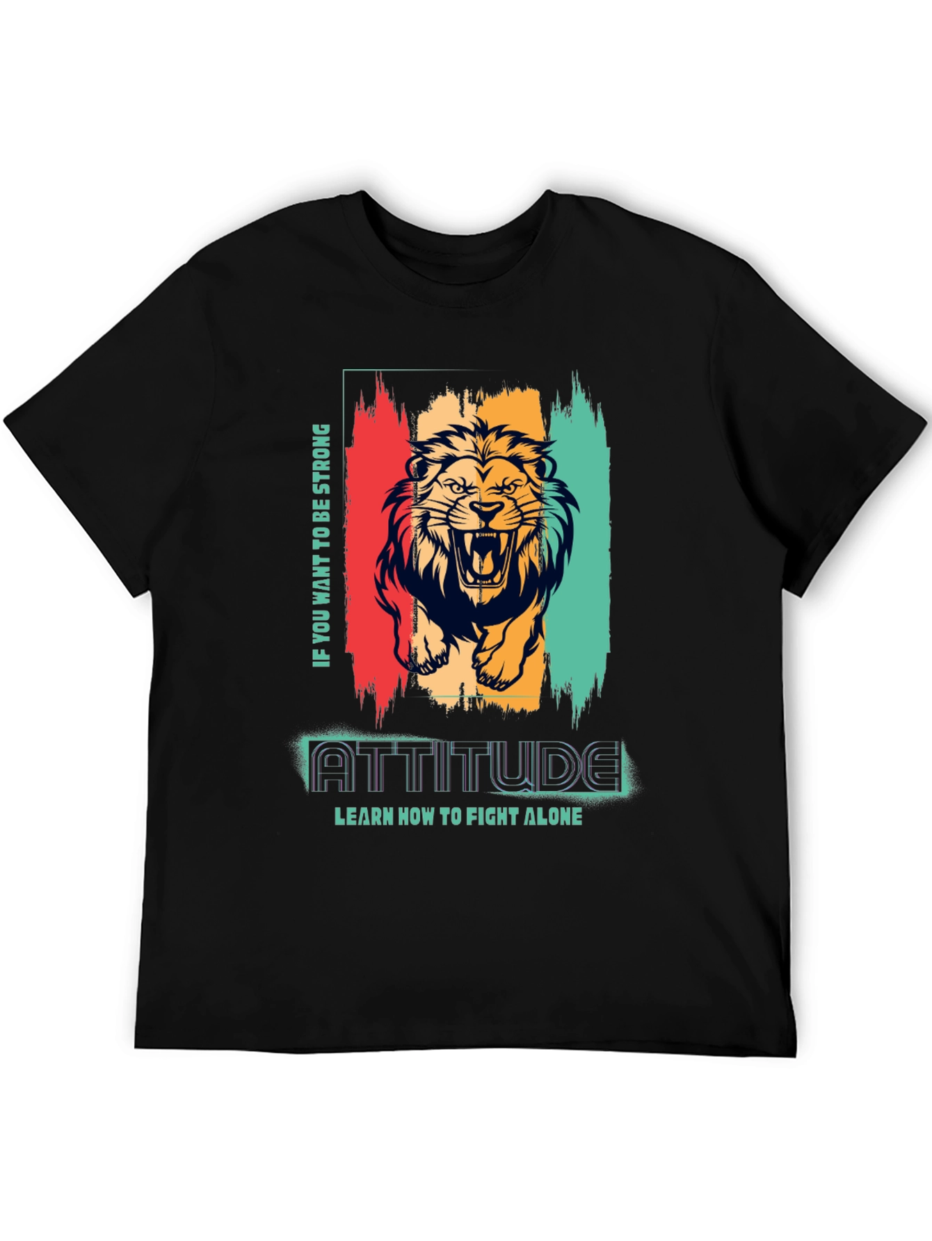 Lion Attitude Graphic Print Tee
