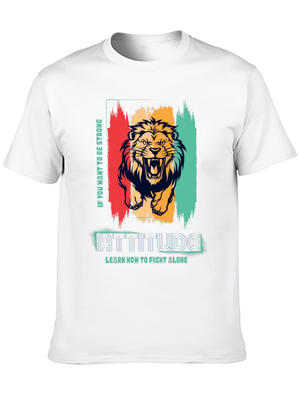 Lion Attitude Graphic Print Tee