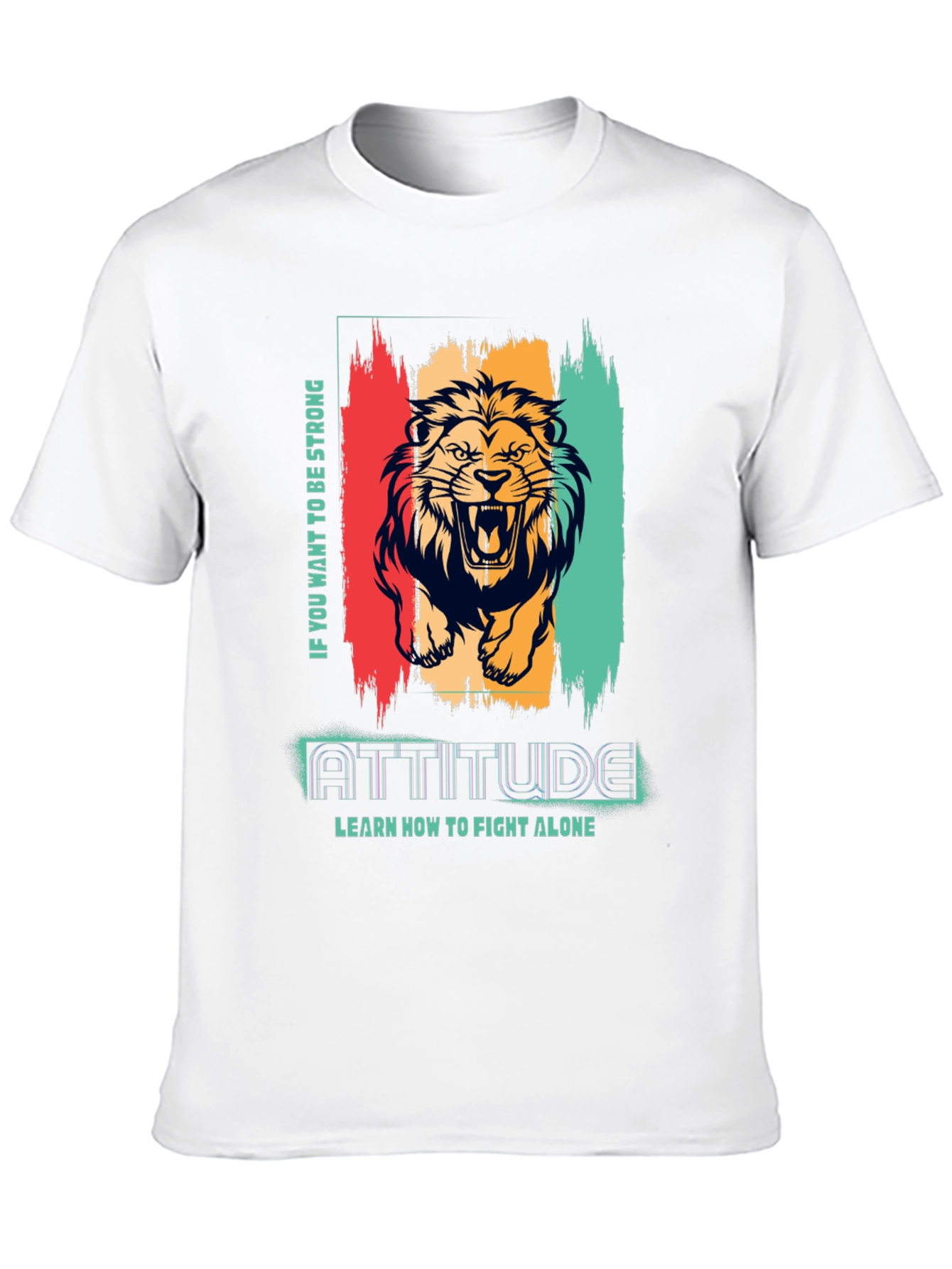 Lion Attitude Graphic Print Tee