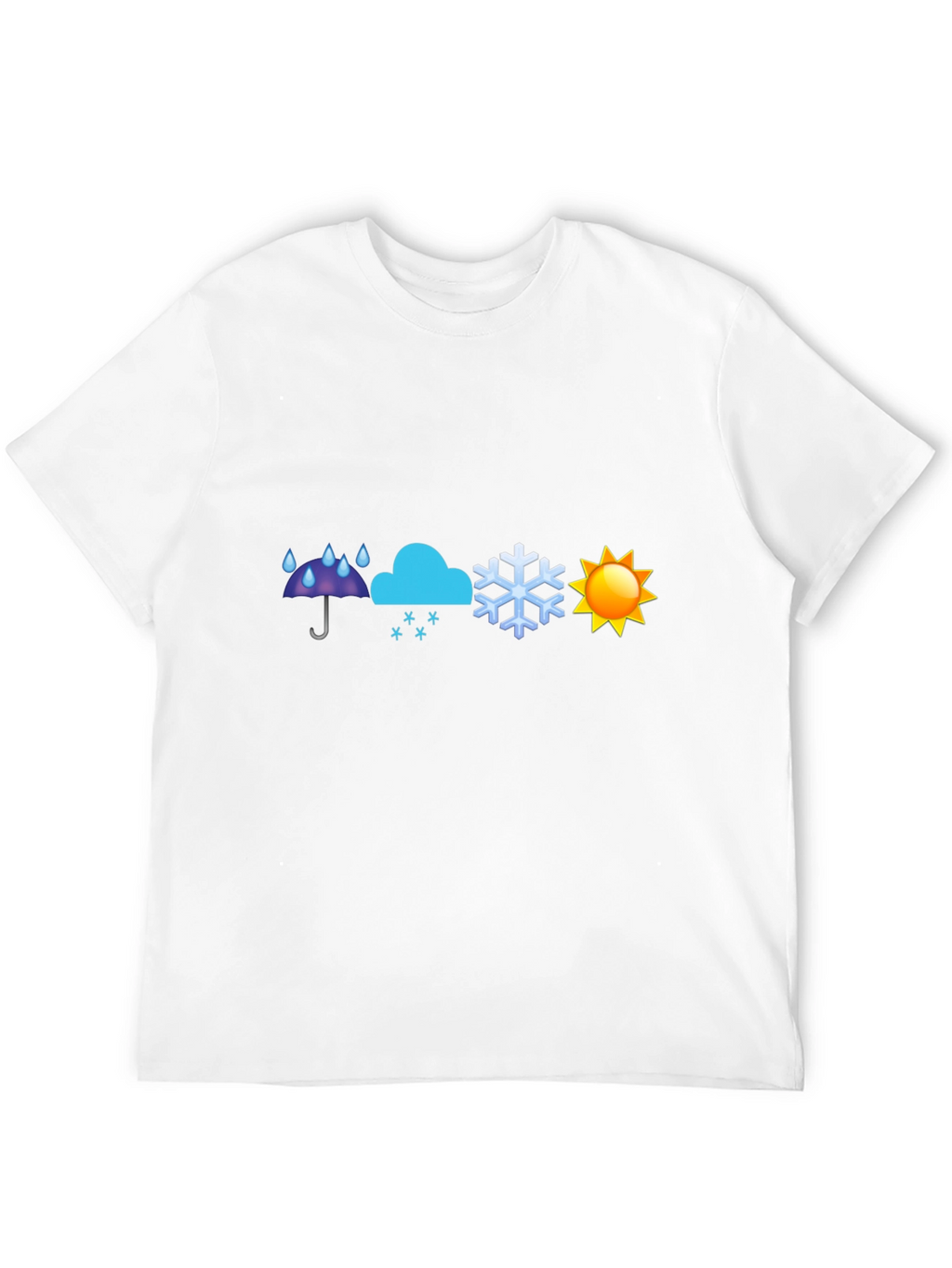 Weather Emoji Graphic T-Shirt - Black