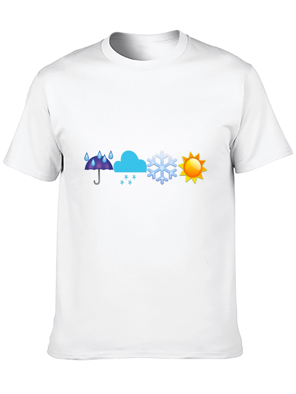 Weather Emoji Graphic T-Shirt - Black