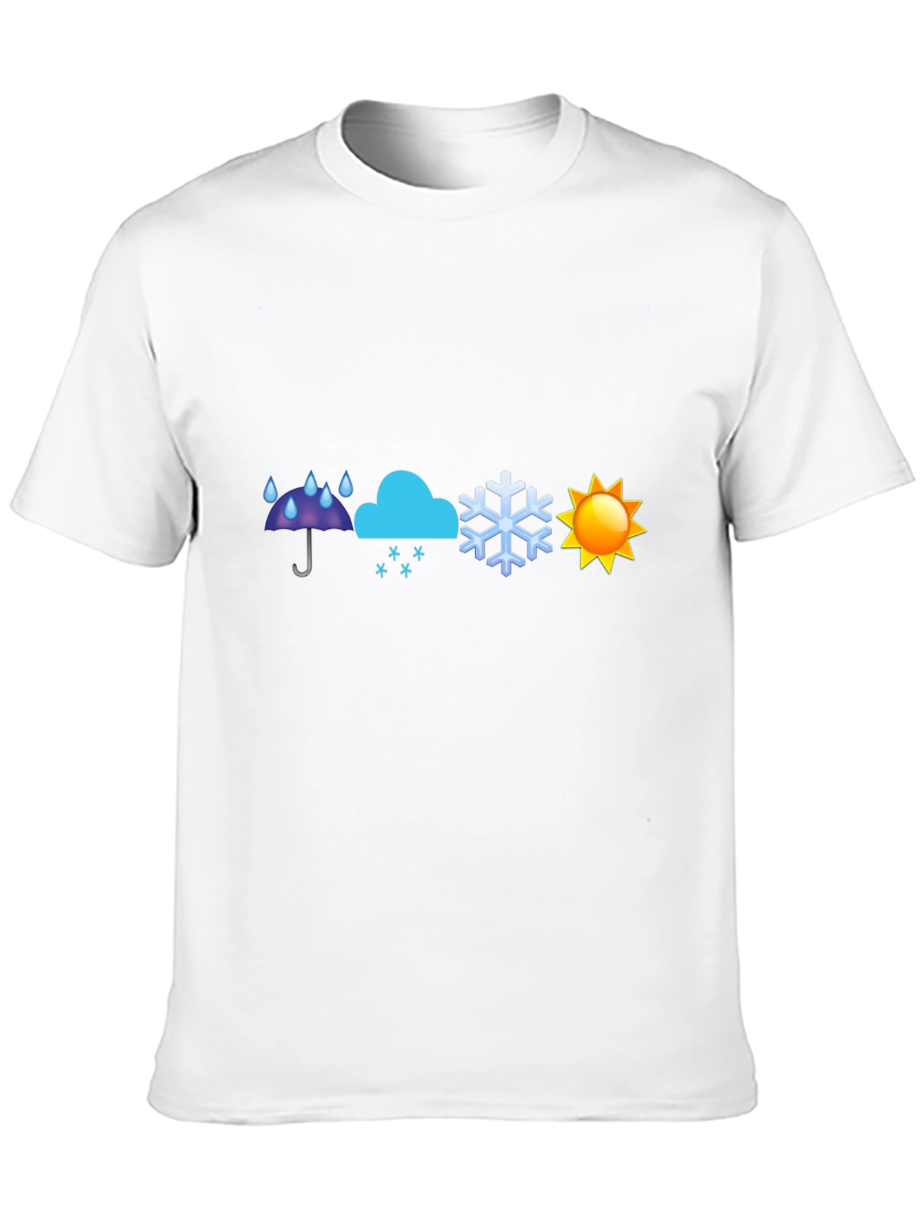 Weather Emoji Graphic T-Shirt - Black