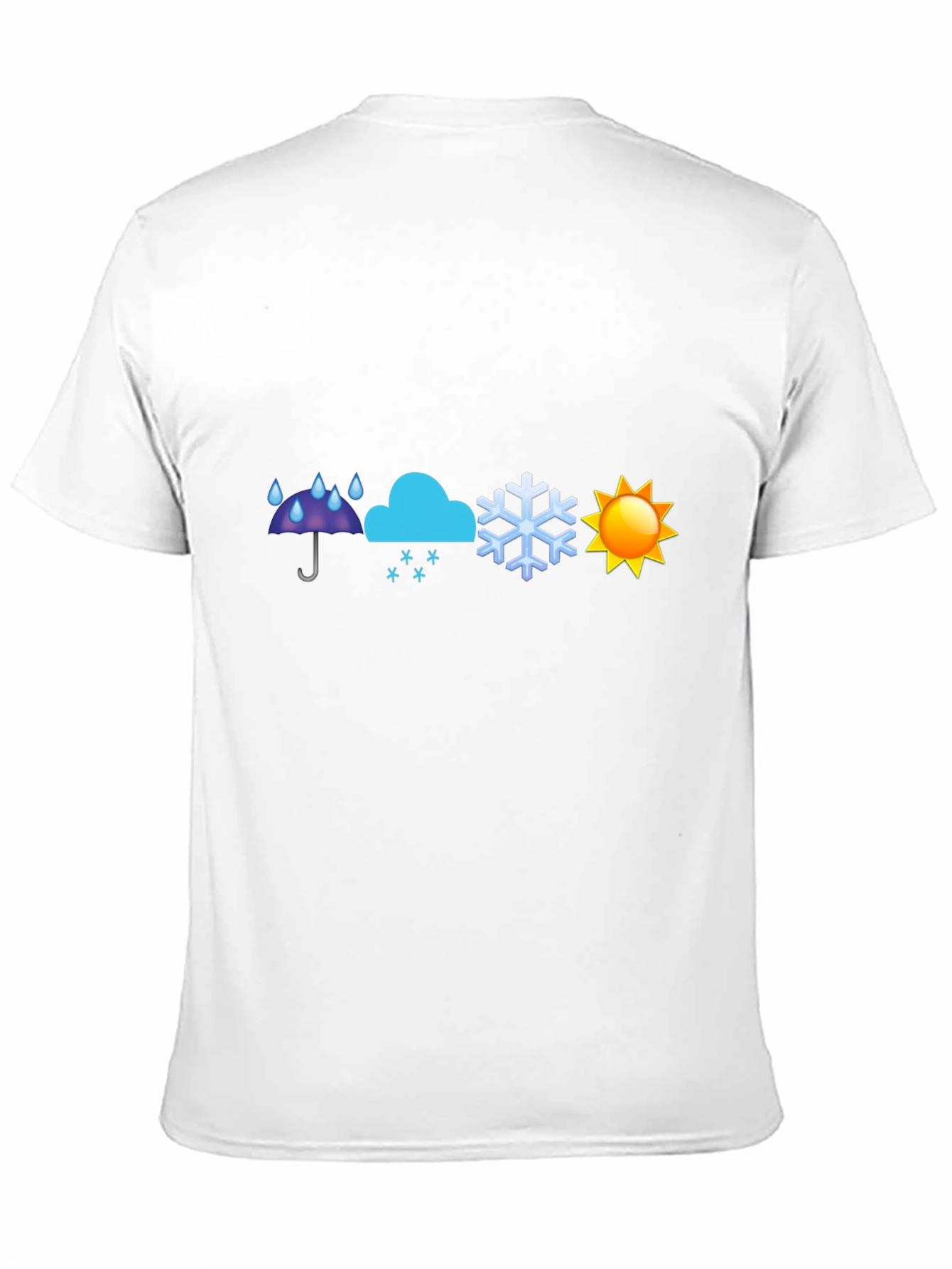 Weather Emoji Graphic T-Shirt - Black