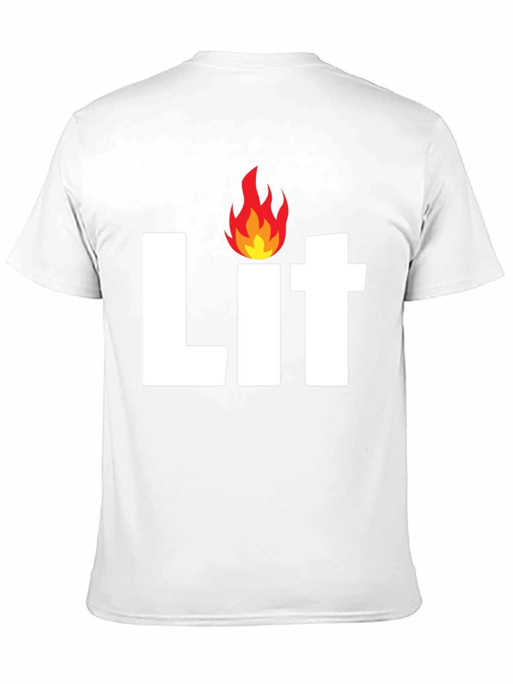 Mens Lit Flame Graphic Black T-Shirt