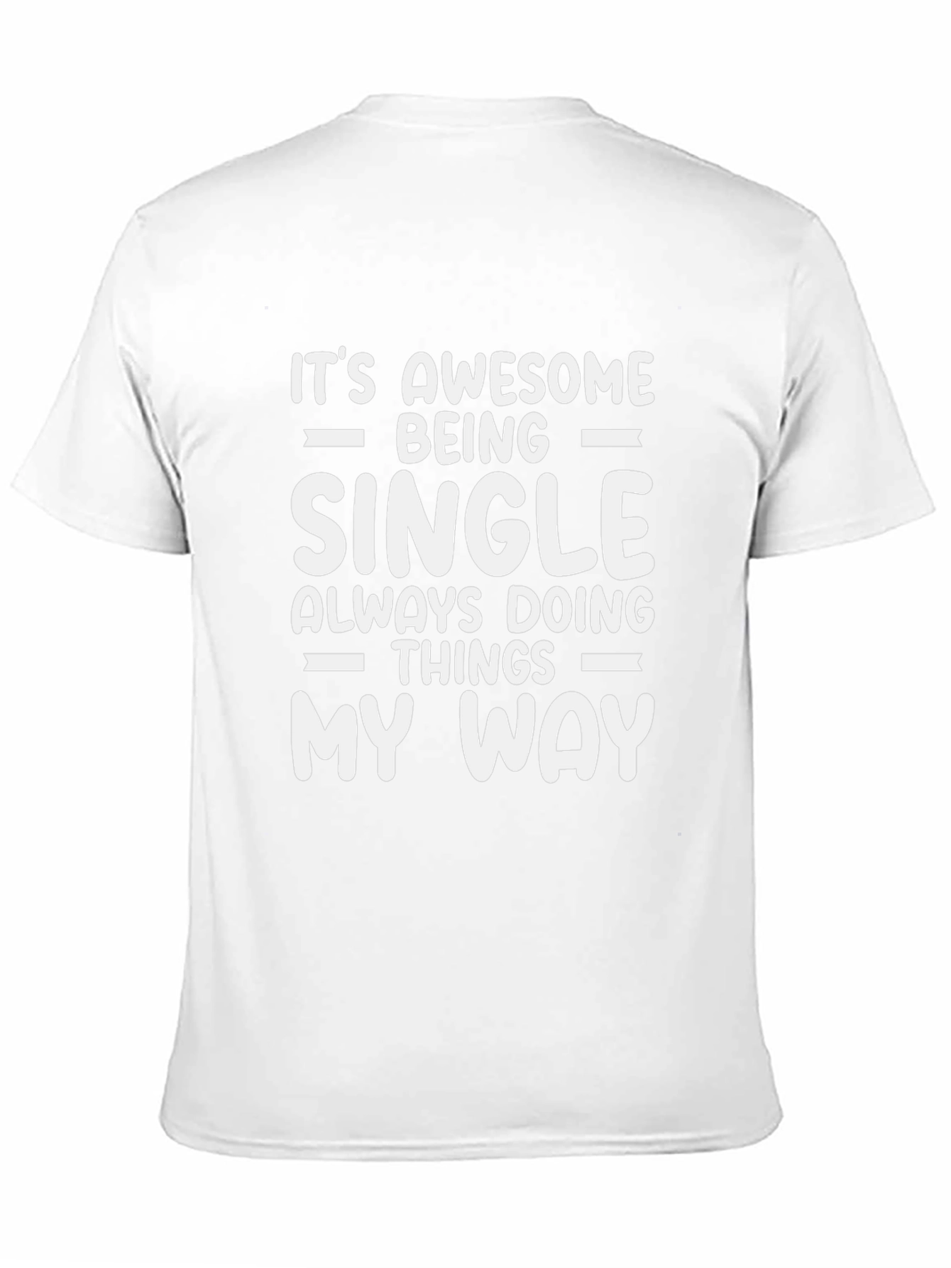 Awesome Single Life Graphic Tee - Black Cotton Blend