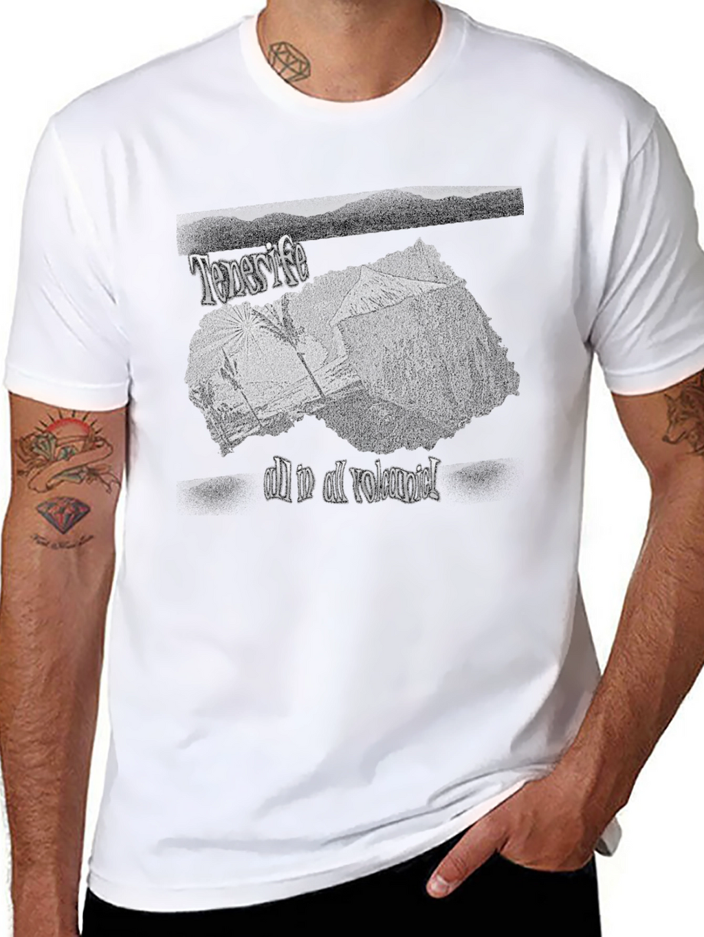 Tenerife Volcanic Graphic Tee - Black