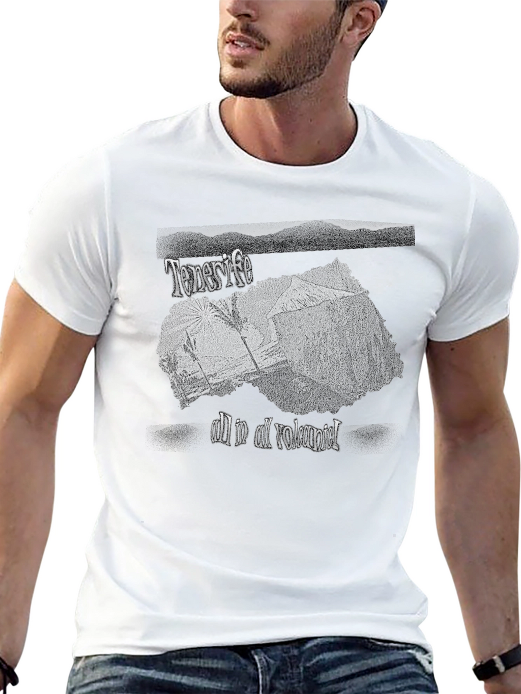 Tenerife Volcanic Graphic Tee - Black