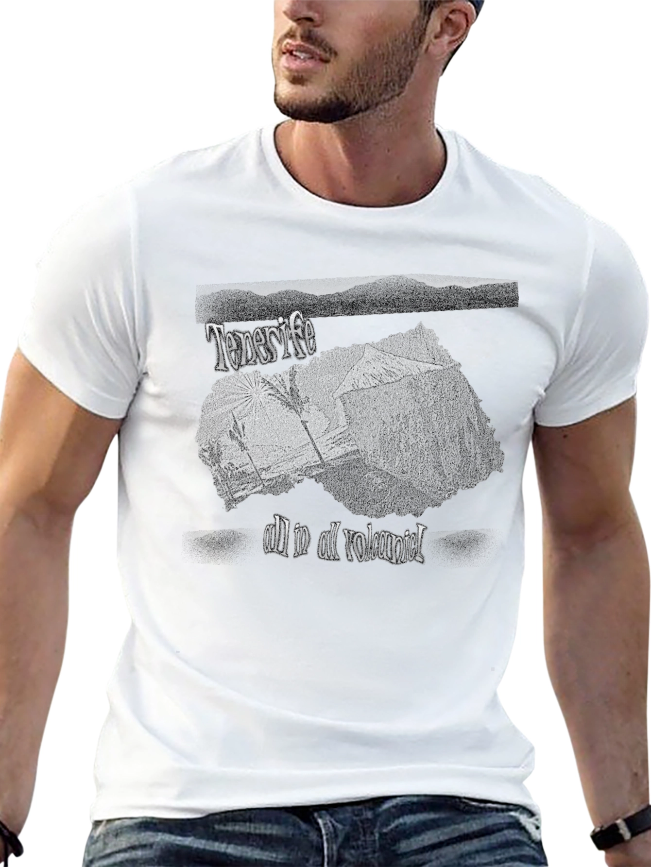 Tenerife Volcanic Graphic Tee - Black