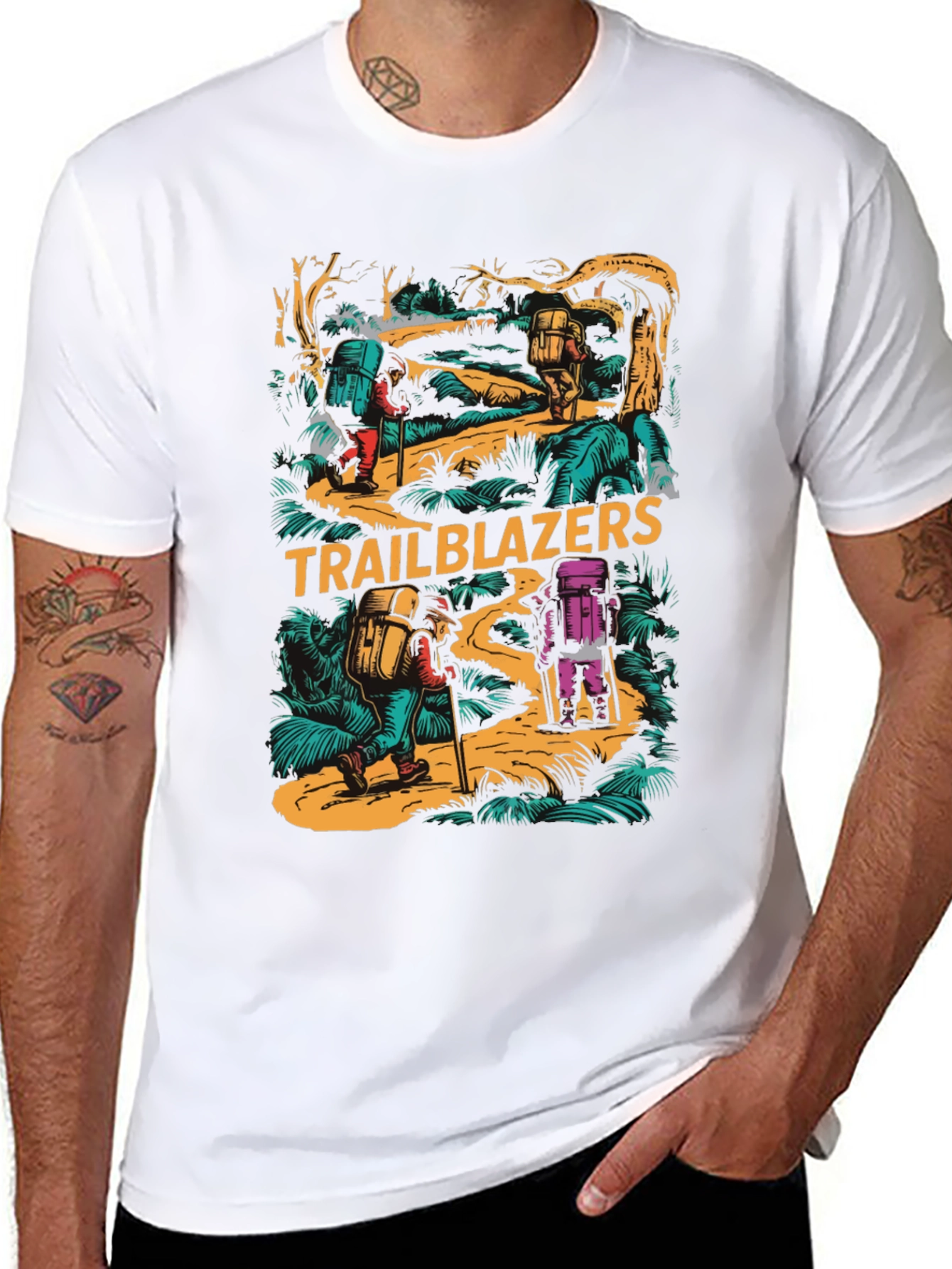 Trailblazers Hiking Adventure Graphic T-Shirt