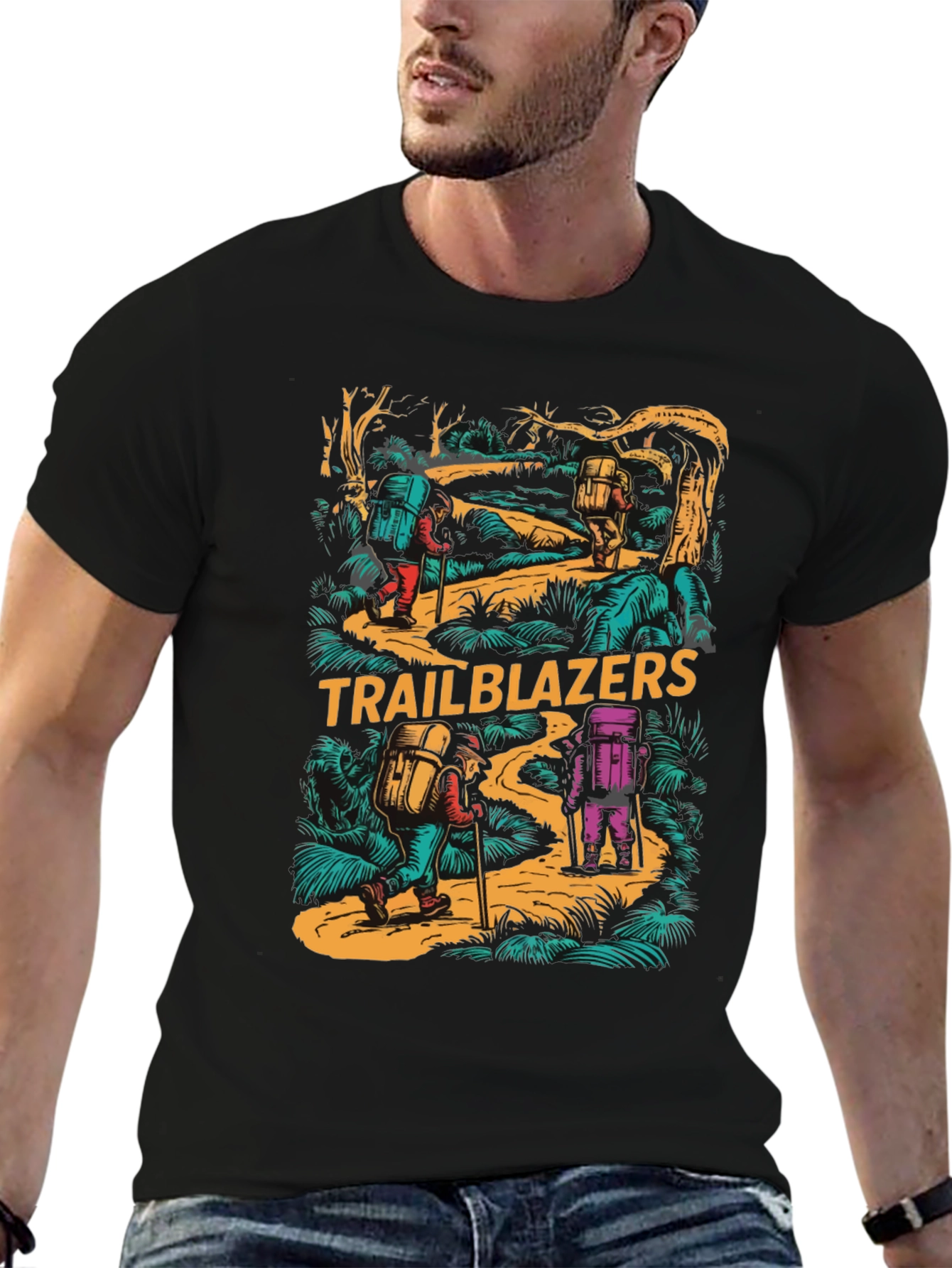 Trailblazers Hiking Adventure Graphic T-Shirt