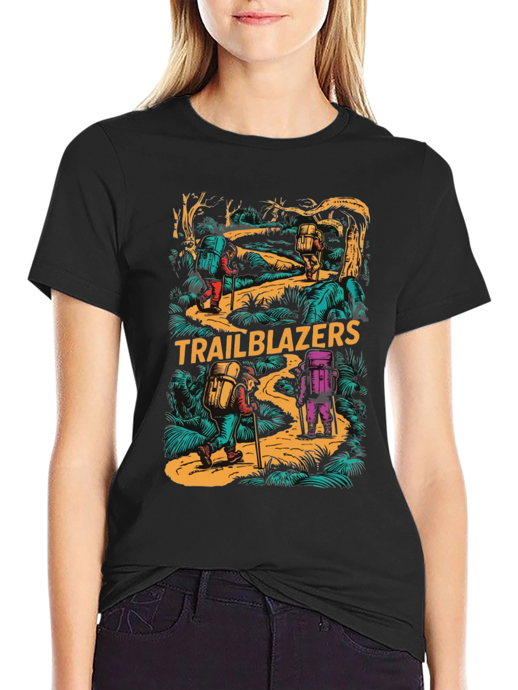 Trailblazers Hiking Adventure Graphic T-Shirt