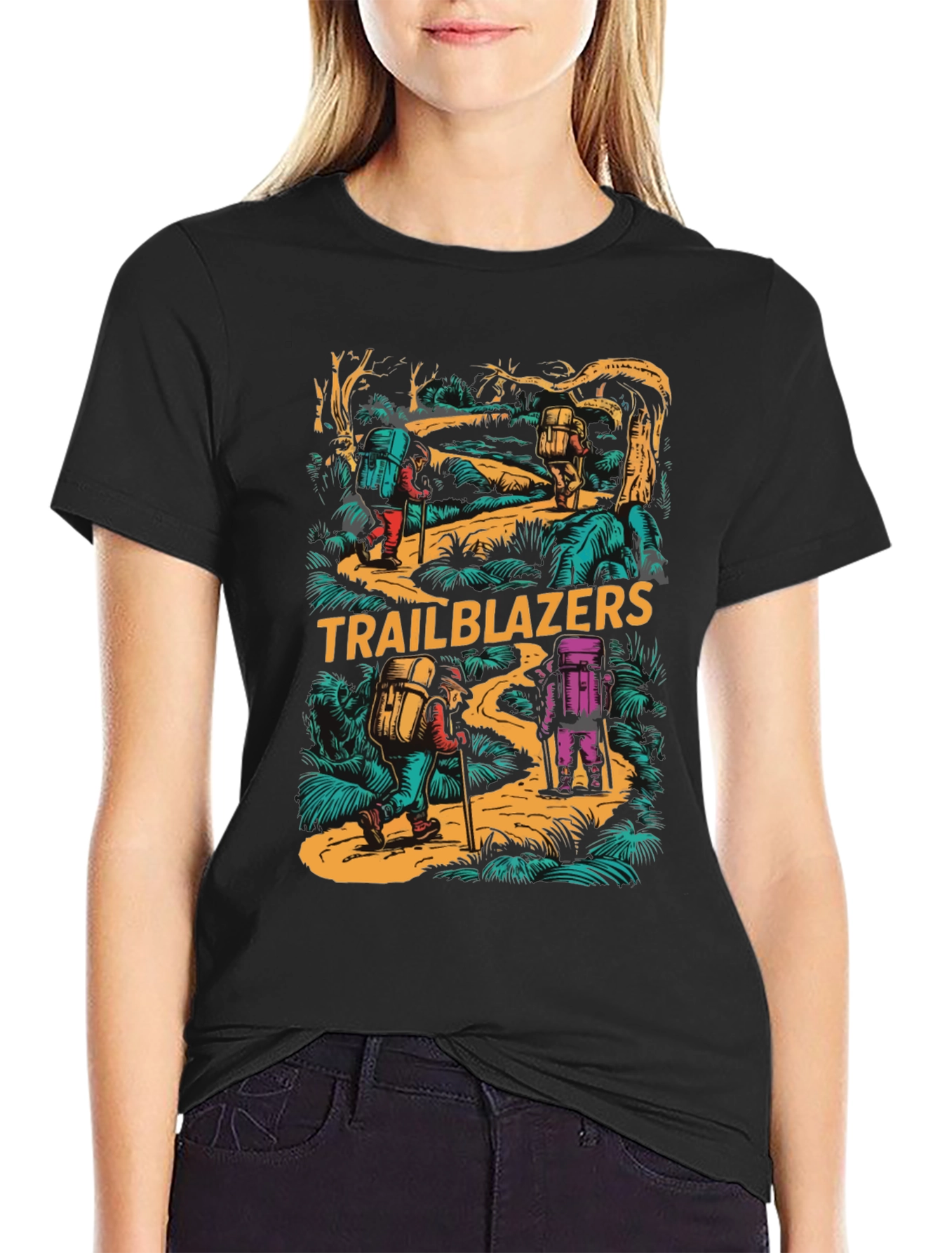 Trailblazers Hiking Adventure Graphic T-Shirt