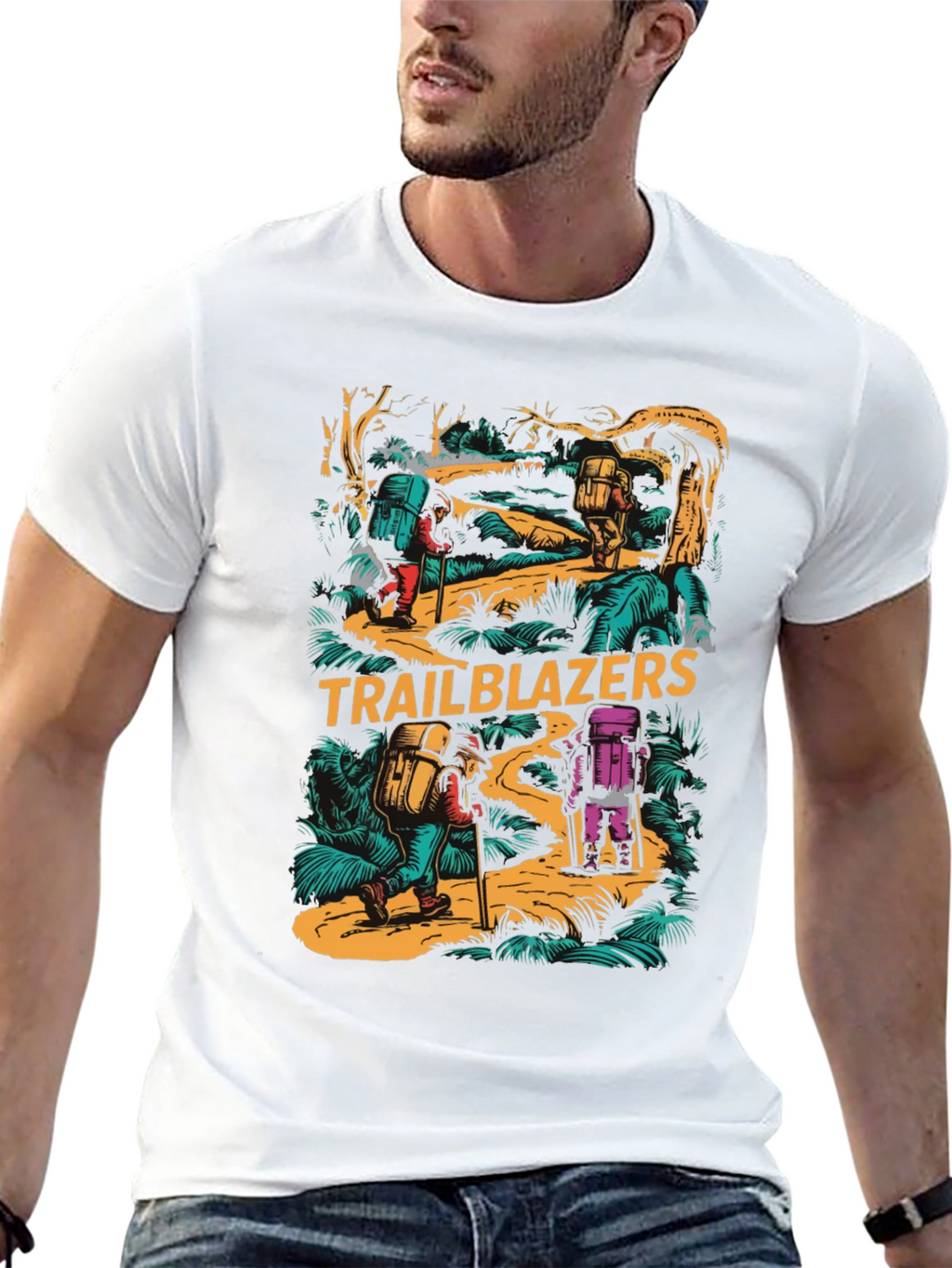 Trailblazers Hiking Adventure Graphic T-Shirt