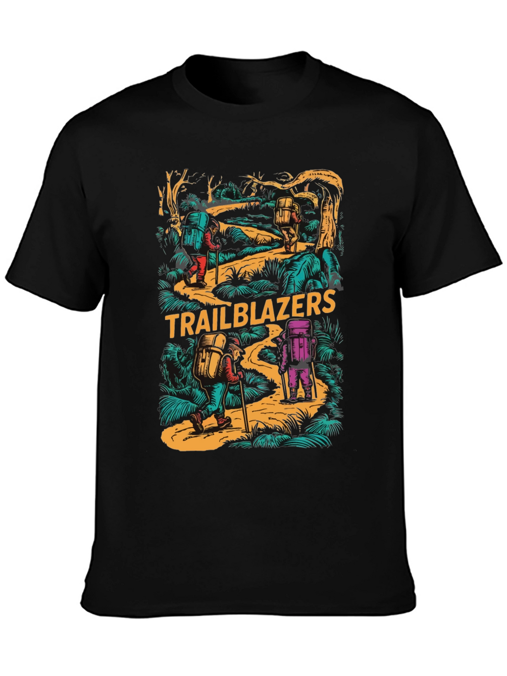Trailblazers Hiking Adventure Graphic T-Shirt