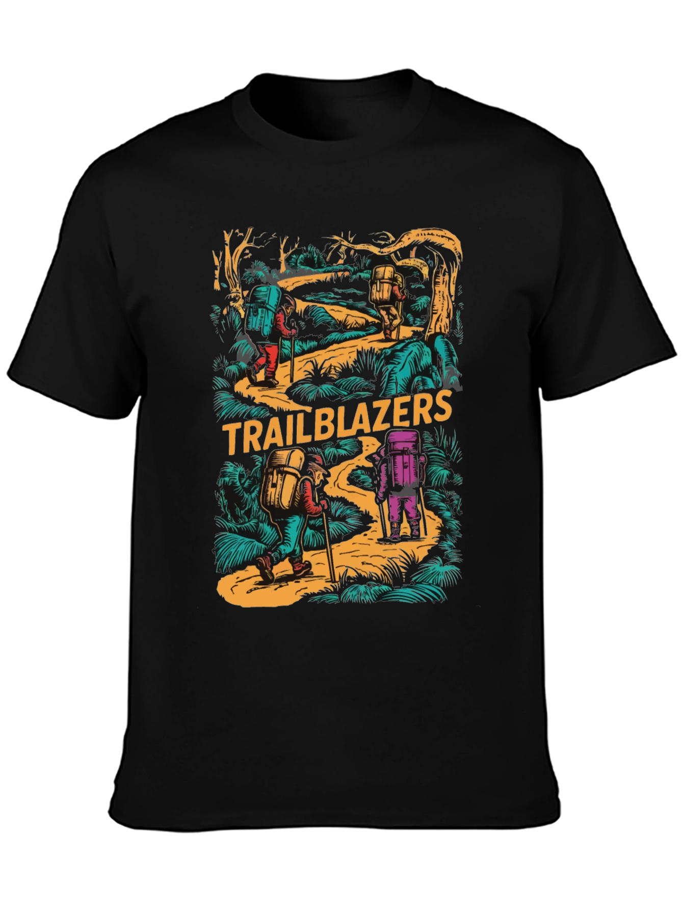 Trailblazers Hiking Adventure Graphic T-Shirt