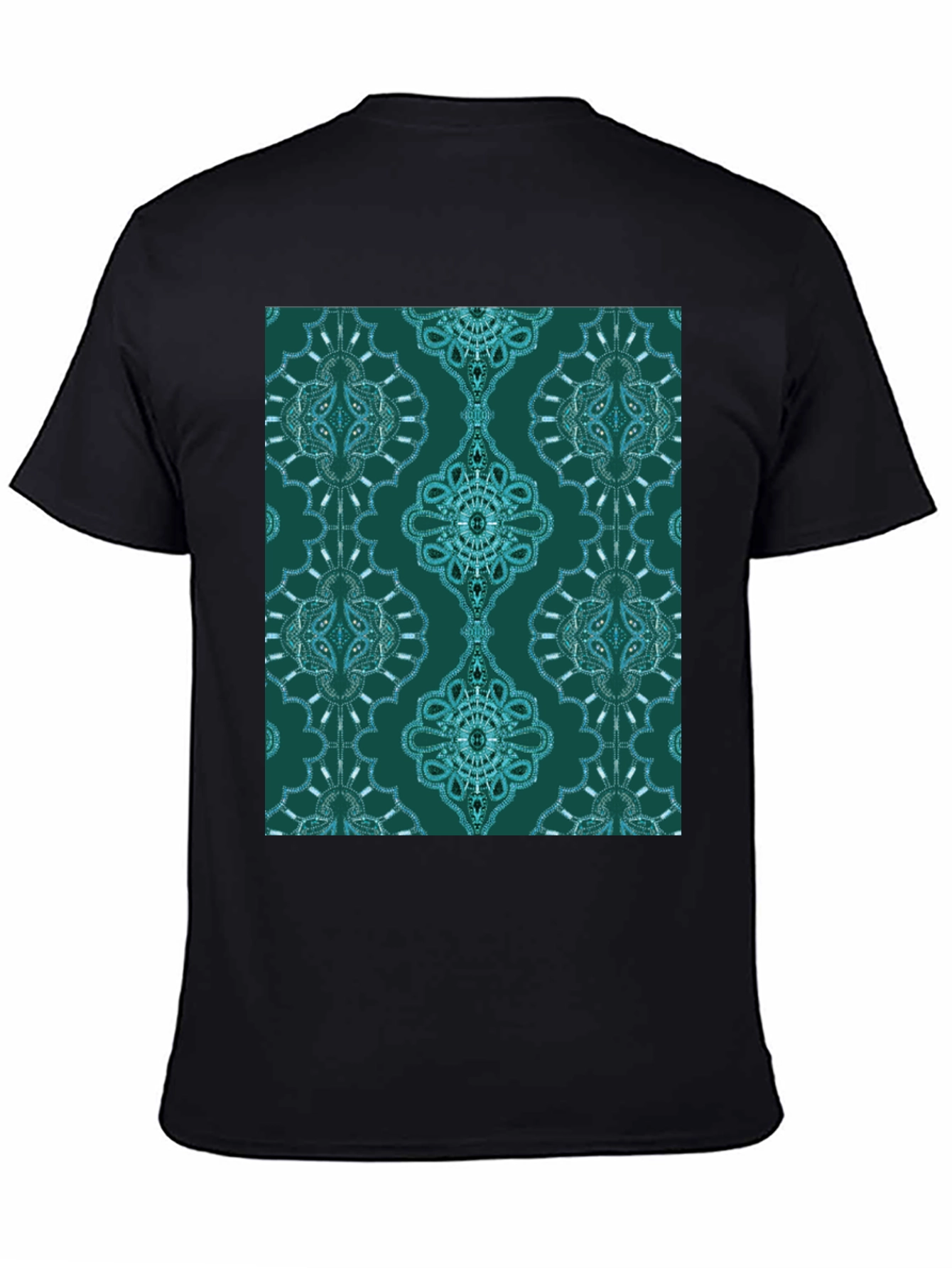 Stylish Patterned Teal T-Shirt