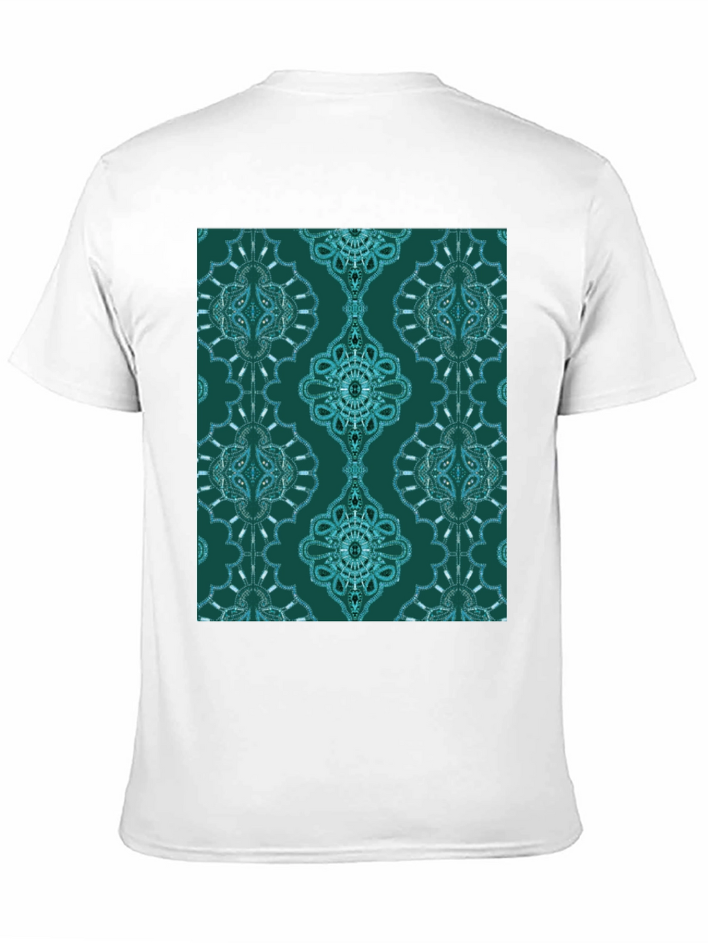 Stylish Patterned Teal T-Shirt