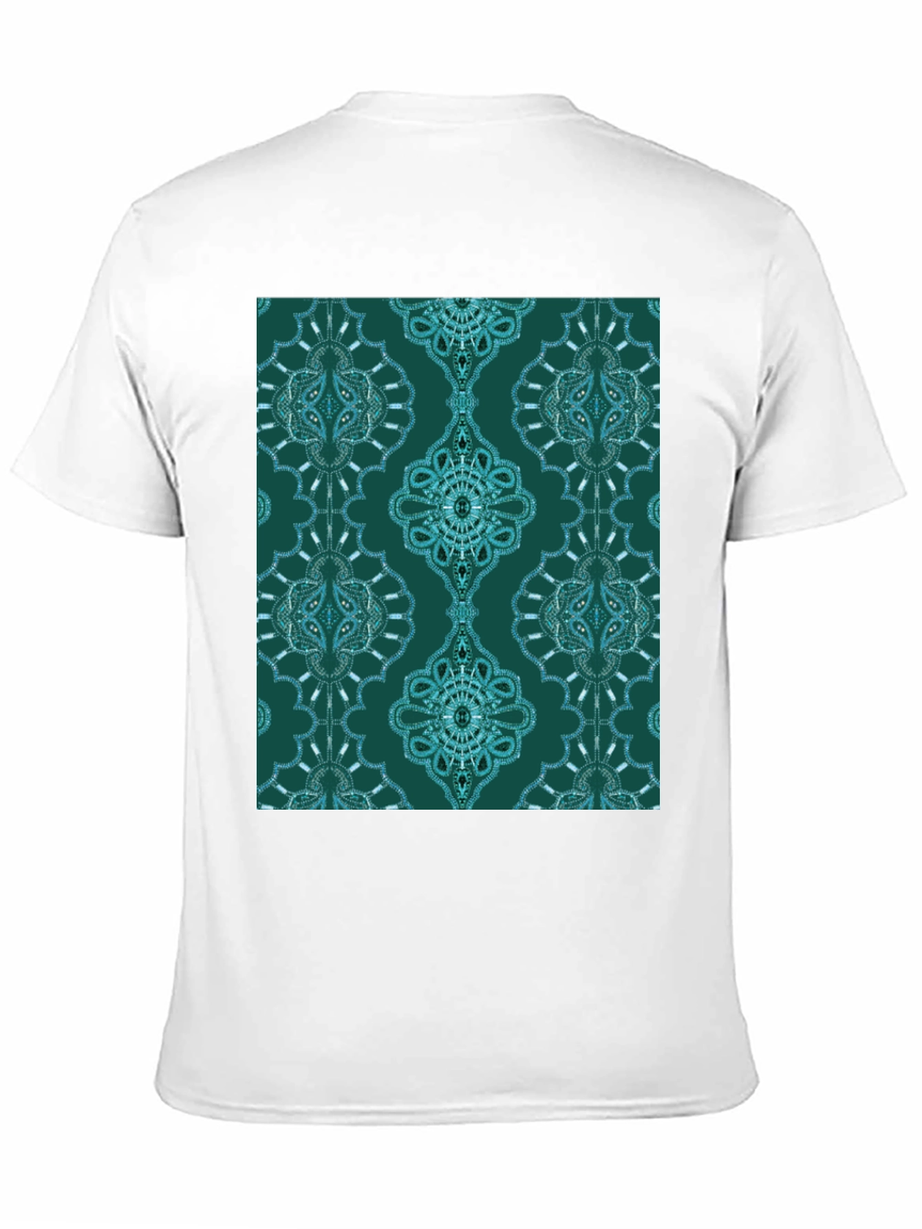 Stylish Patterned Teal T-Shirt
