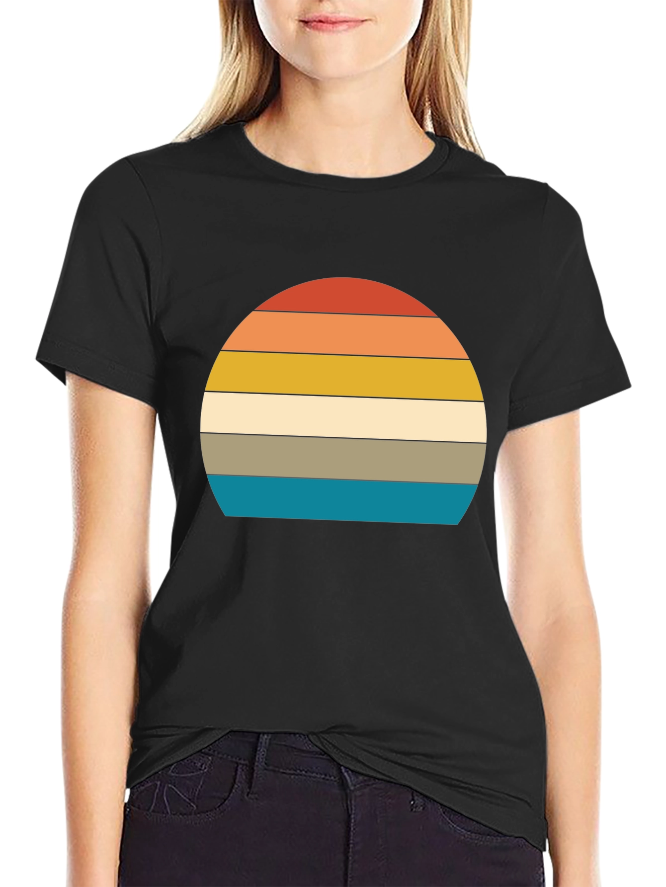 Retro Sunset Graphic Tee - Vintage Style Comfort
