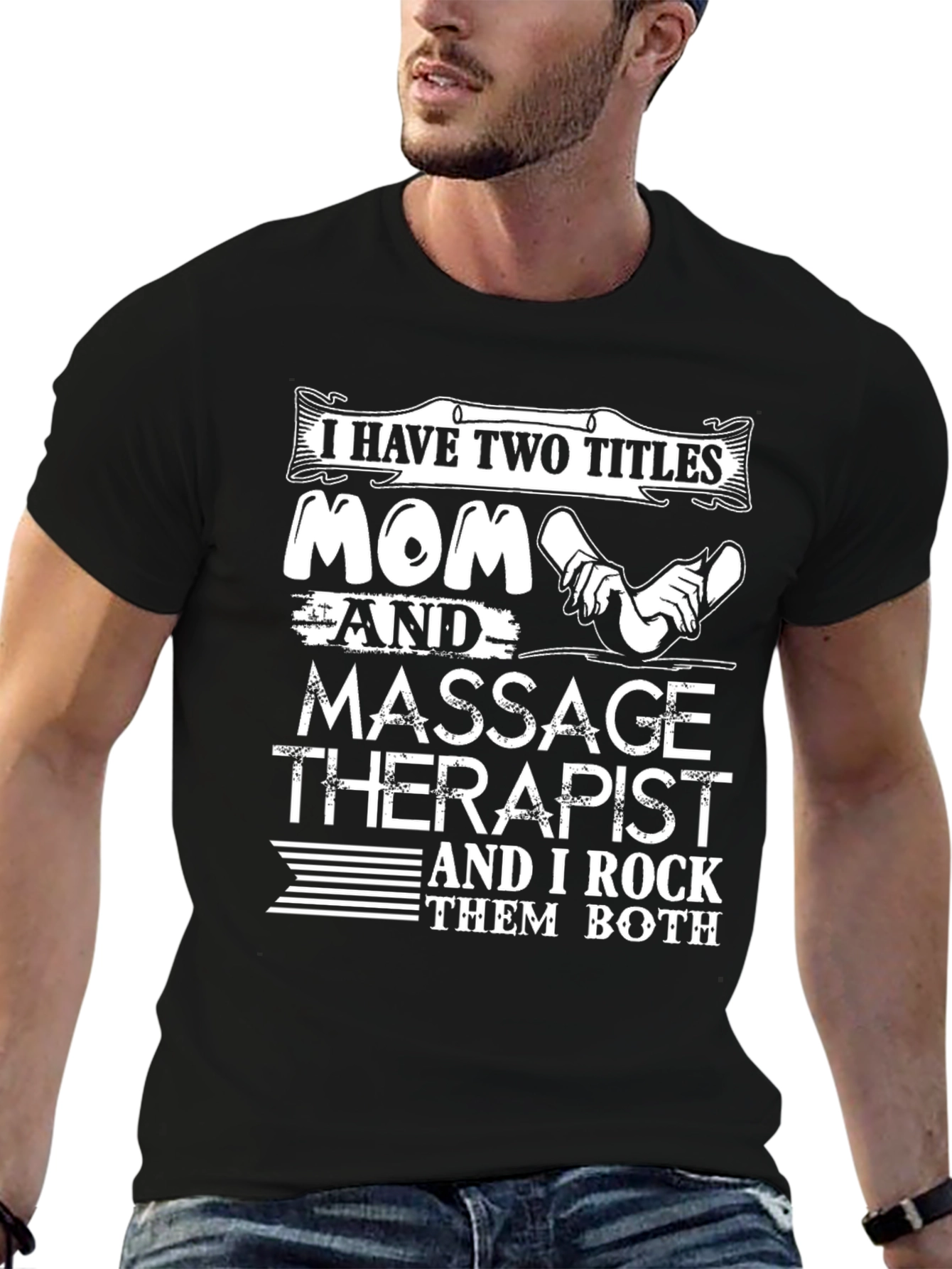 Mom and Massage Therapist Graphic T-Shirt