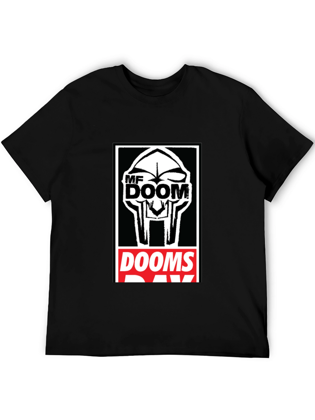 MF DOOM Graphic Print Black T-Shirt