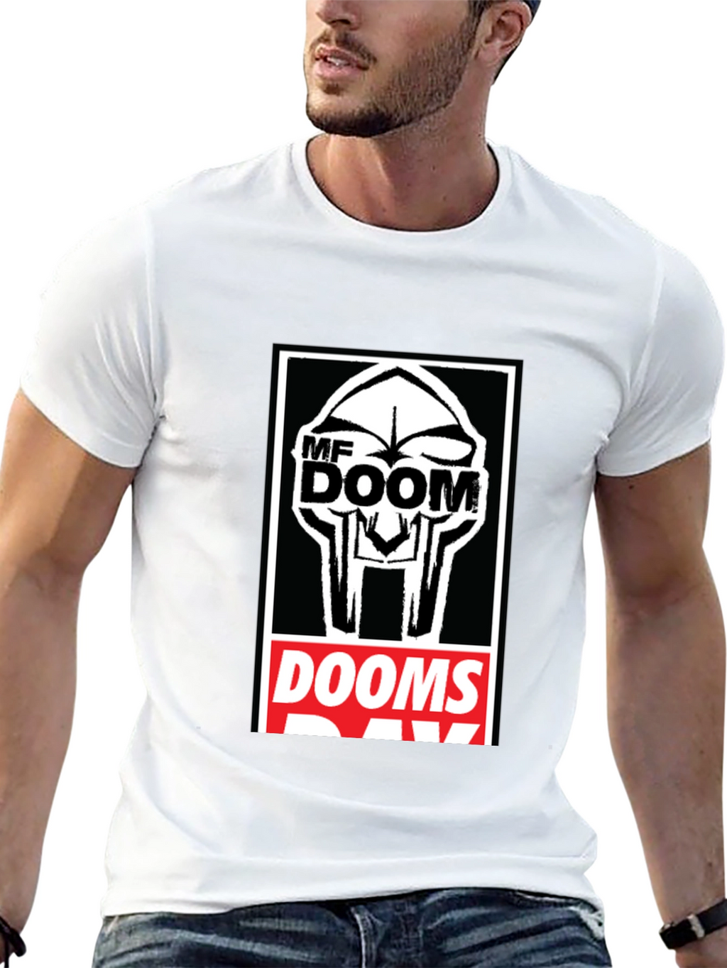 MF DOOM Graphic Print Black T-Shirt