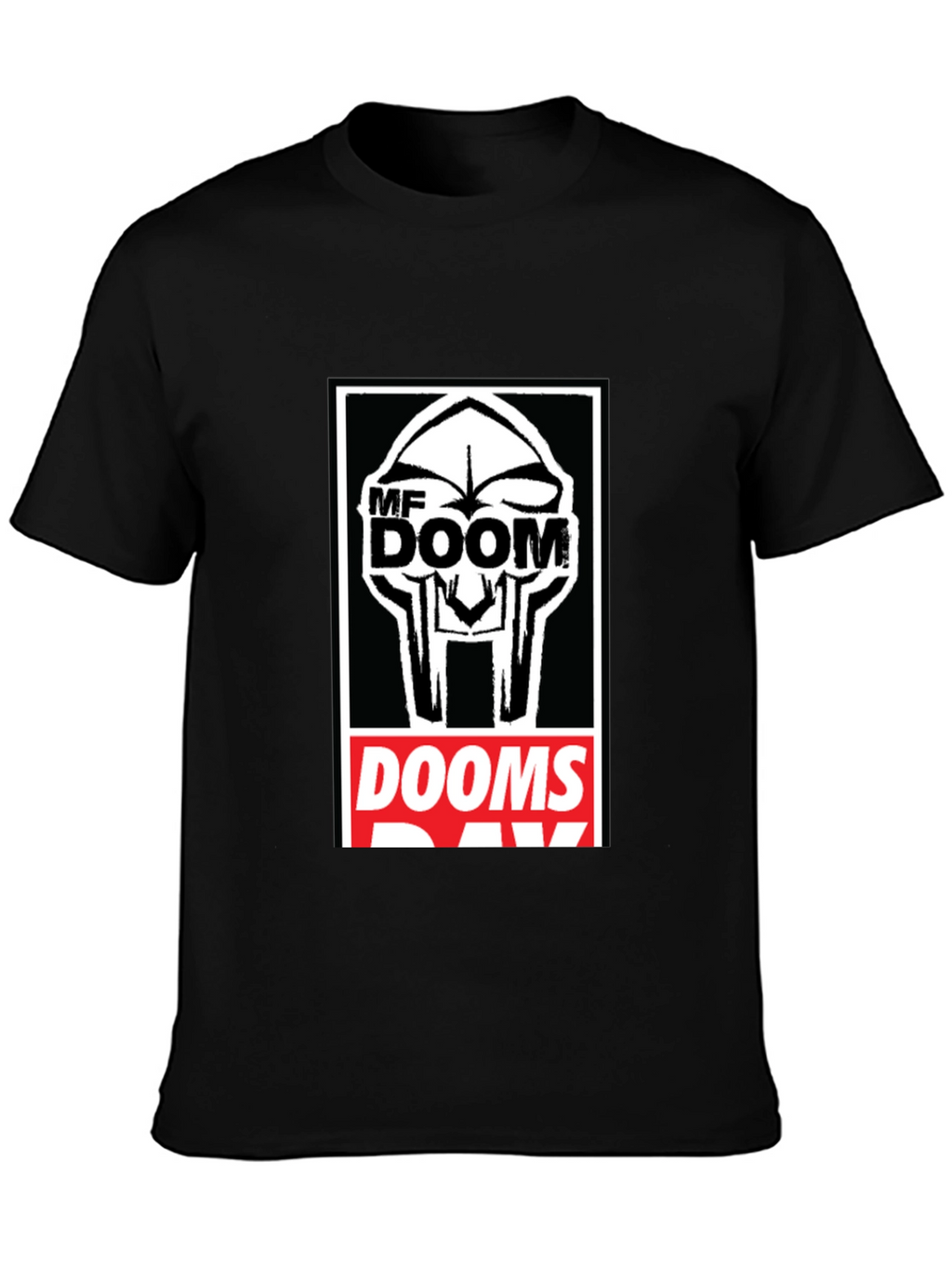 MF DOOM Graphic Print Black T-Shirt