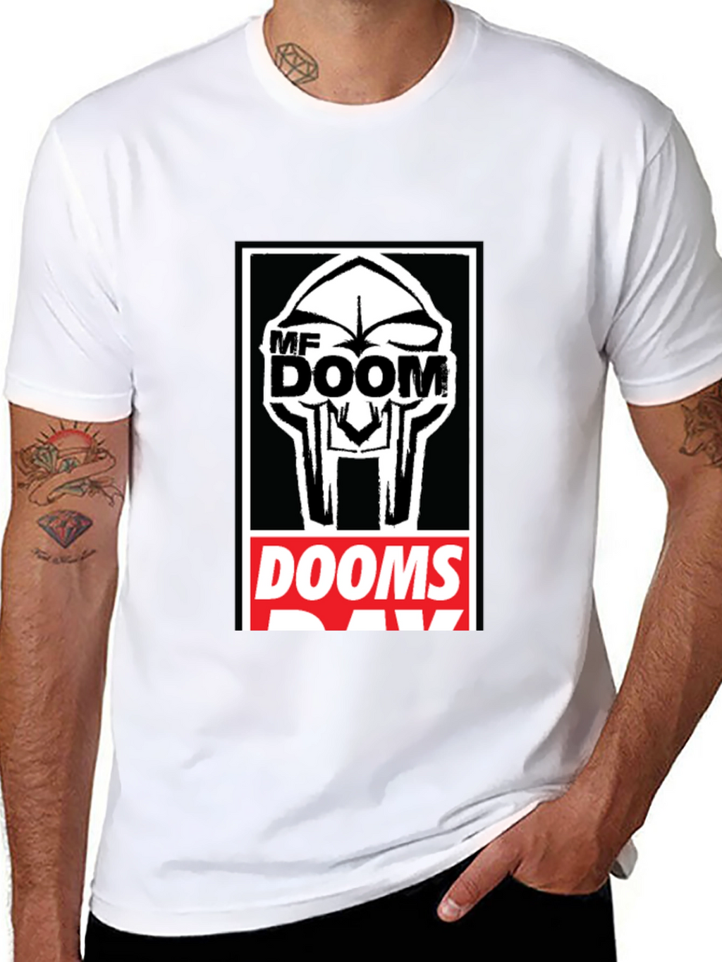 MF DOOM Graphic Print Black T-Shirt
