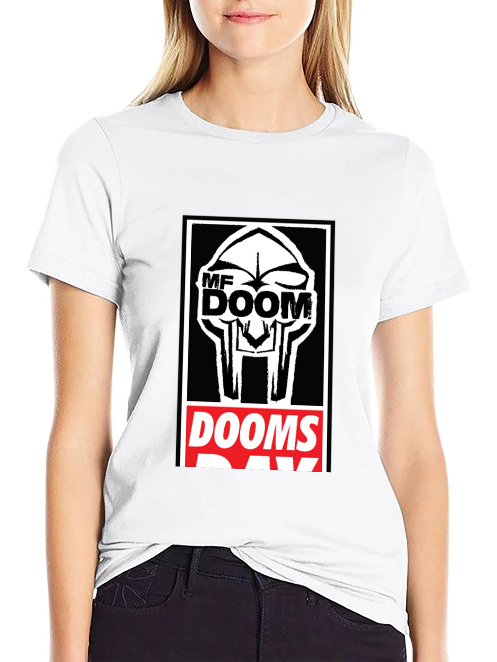 MF DOOM Graphic Print Black T-Shirt