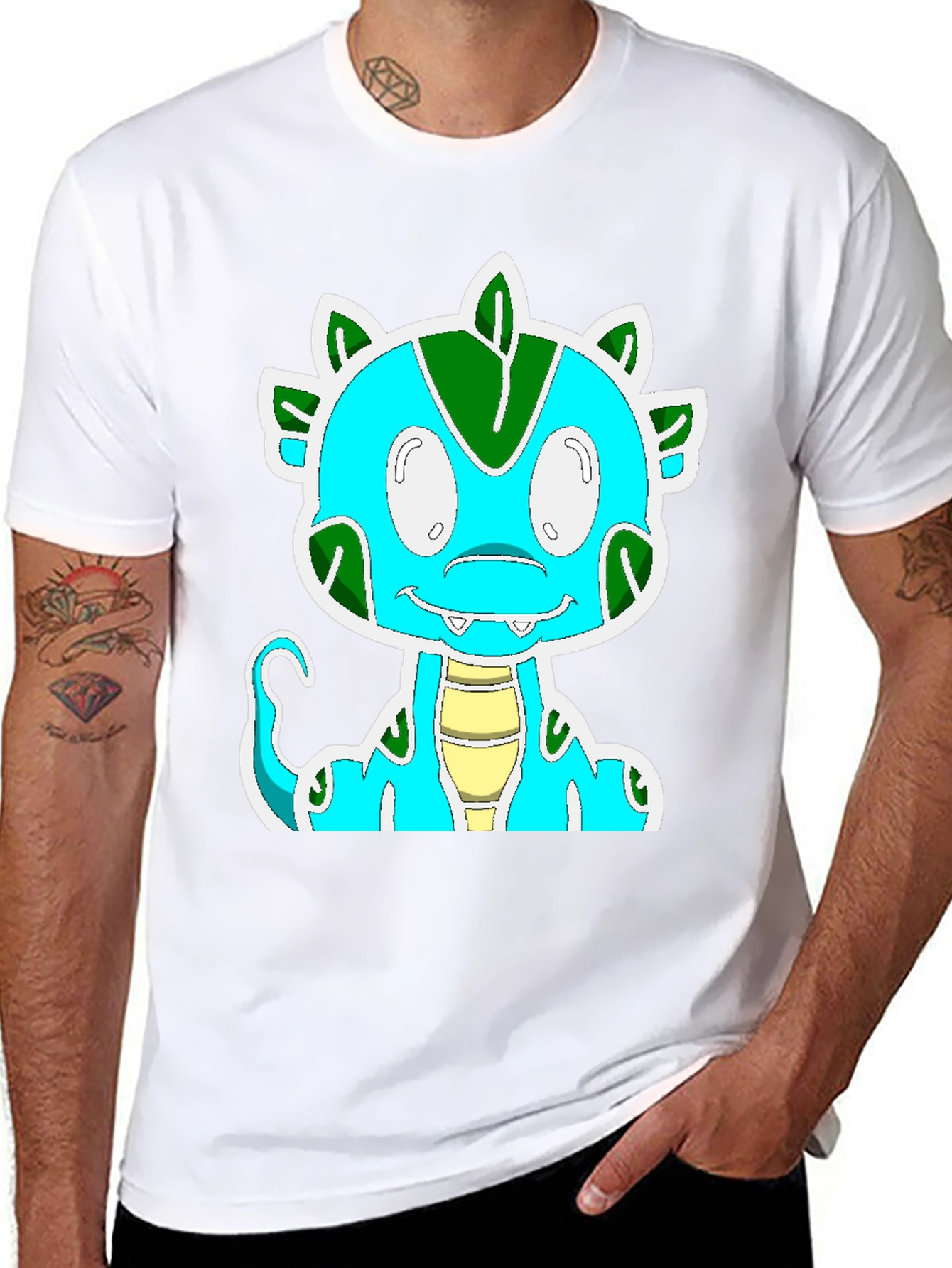 Cartoon Dinosaur Graphic Tee - Fun & Unique Design