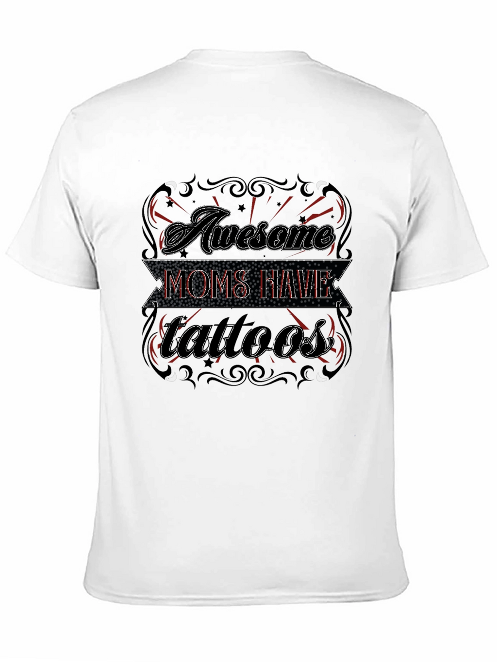 Awesome Moms Have Tattoos Black Graphic Tee