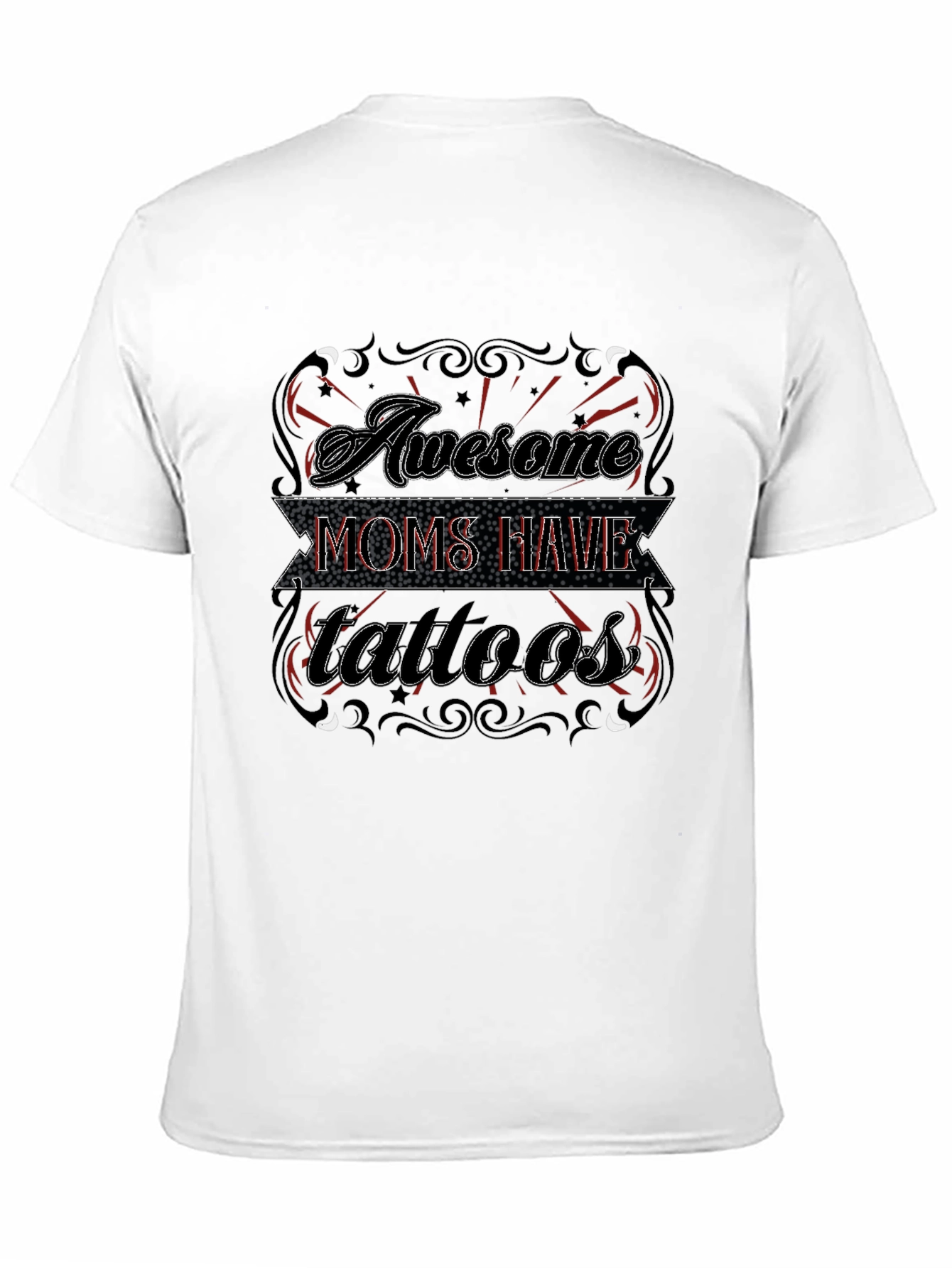 Awesome Moms Have Tattoos Black Graphic Tee