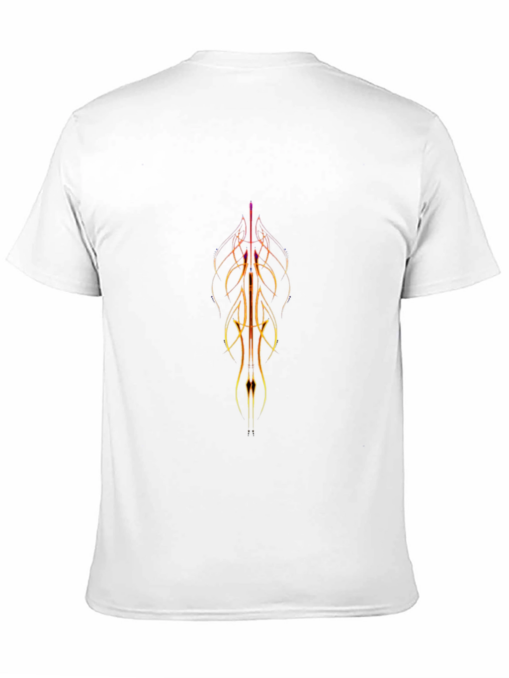 Abstract Striped Graphic Black Tee