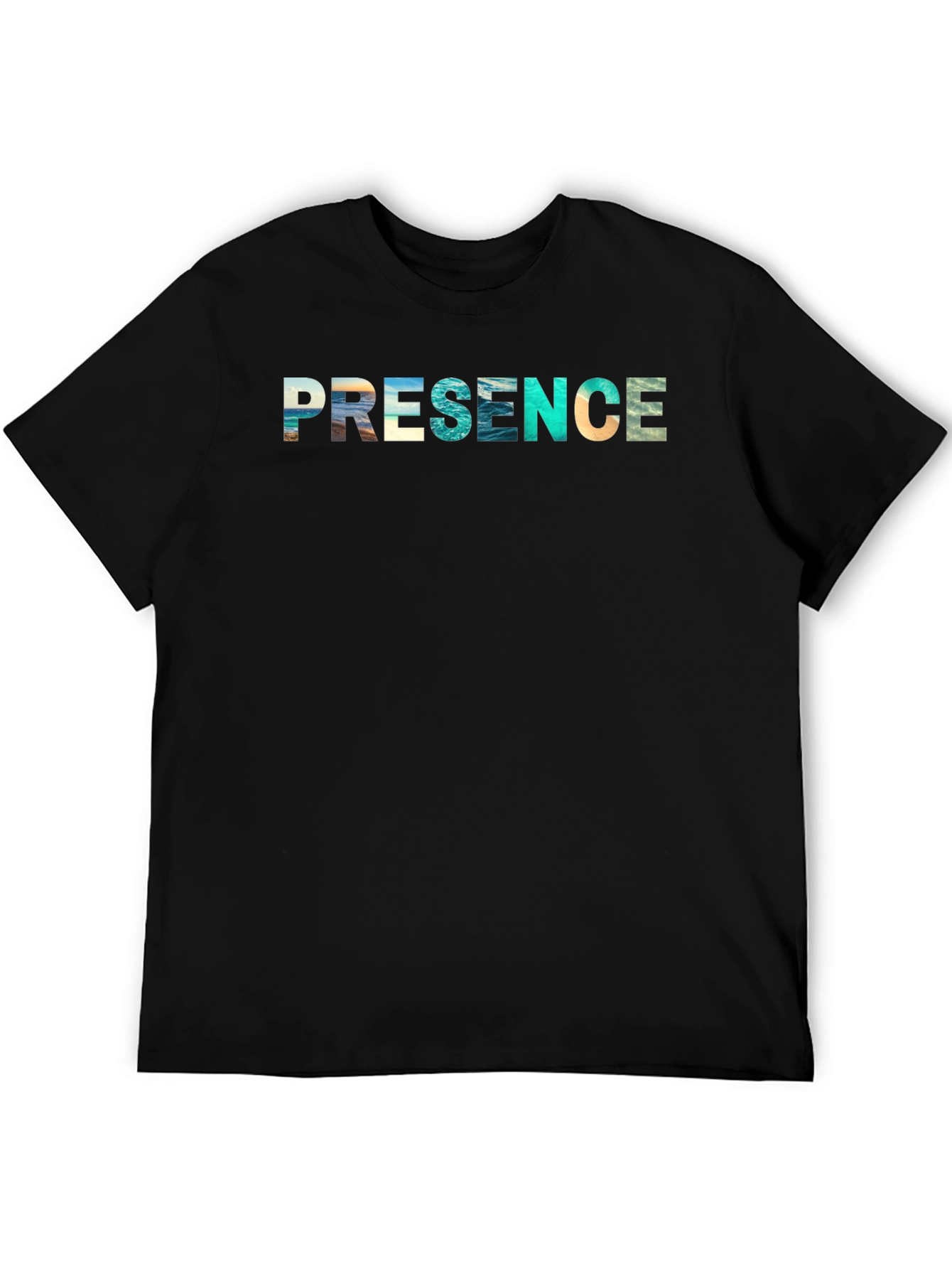 Presence Graphic Tee - Black Cotton Blend Shirt
