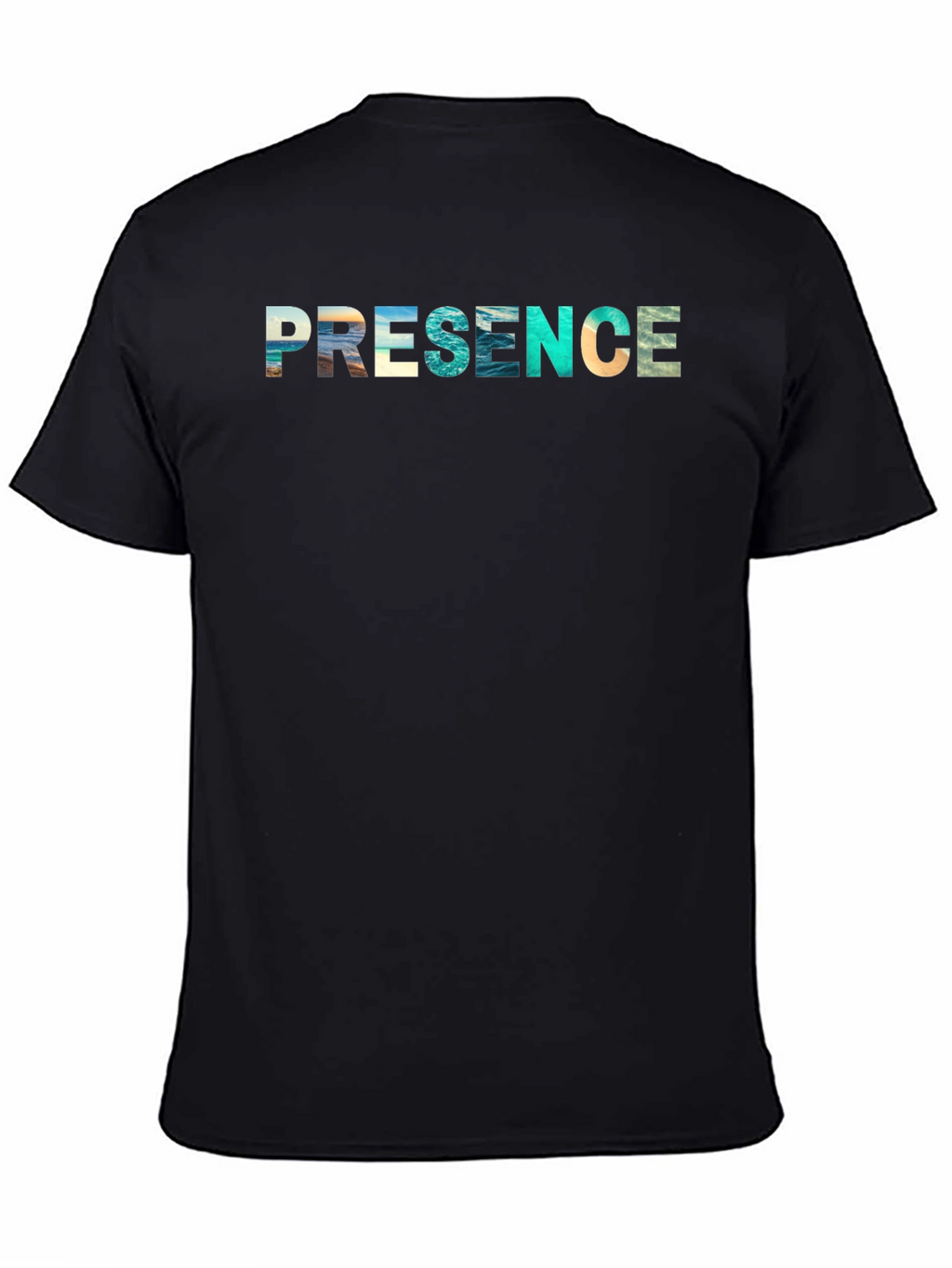 Presence Graphic Tee - Black Cotton Blend Shirt